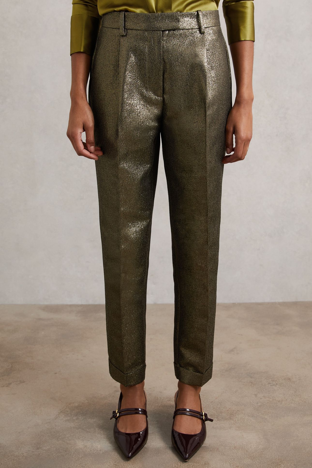 SPARKLE TAPER TROUSER GOLD 4