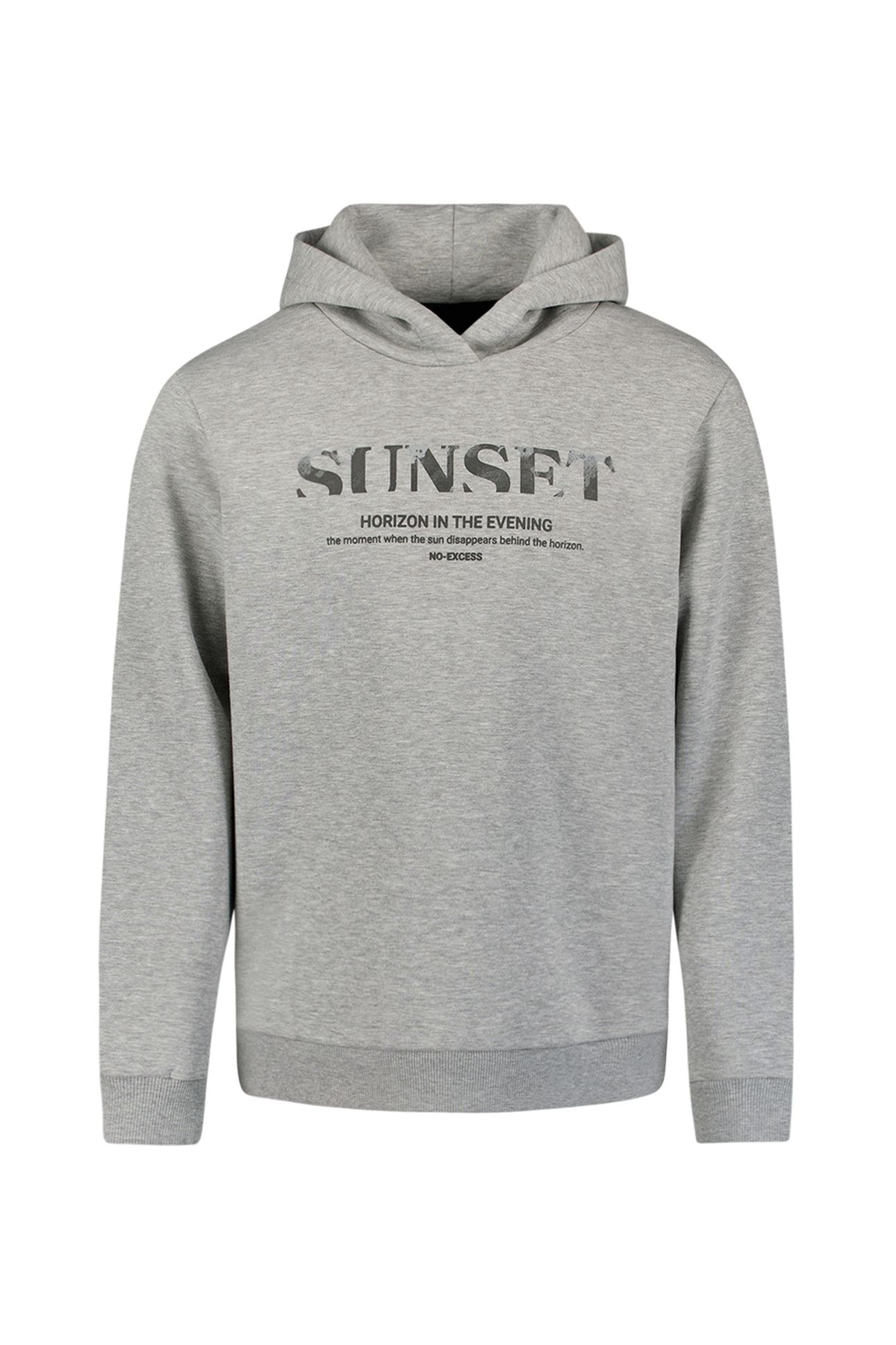 SWEATER HOODED GREY MELANGE 4