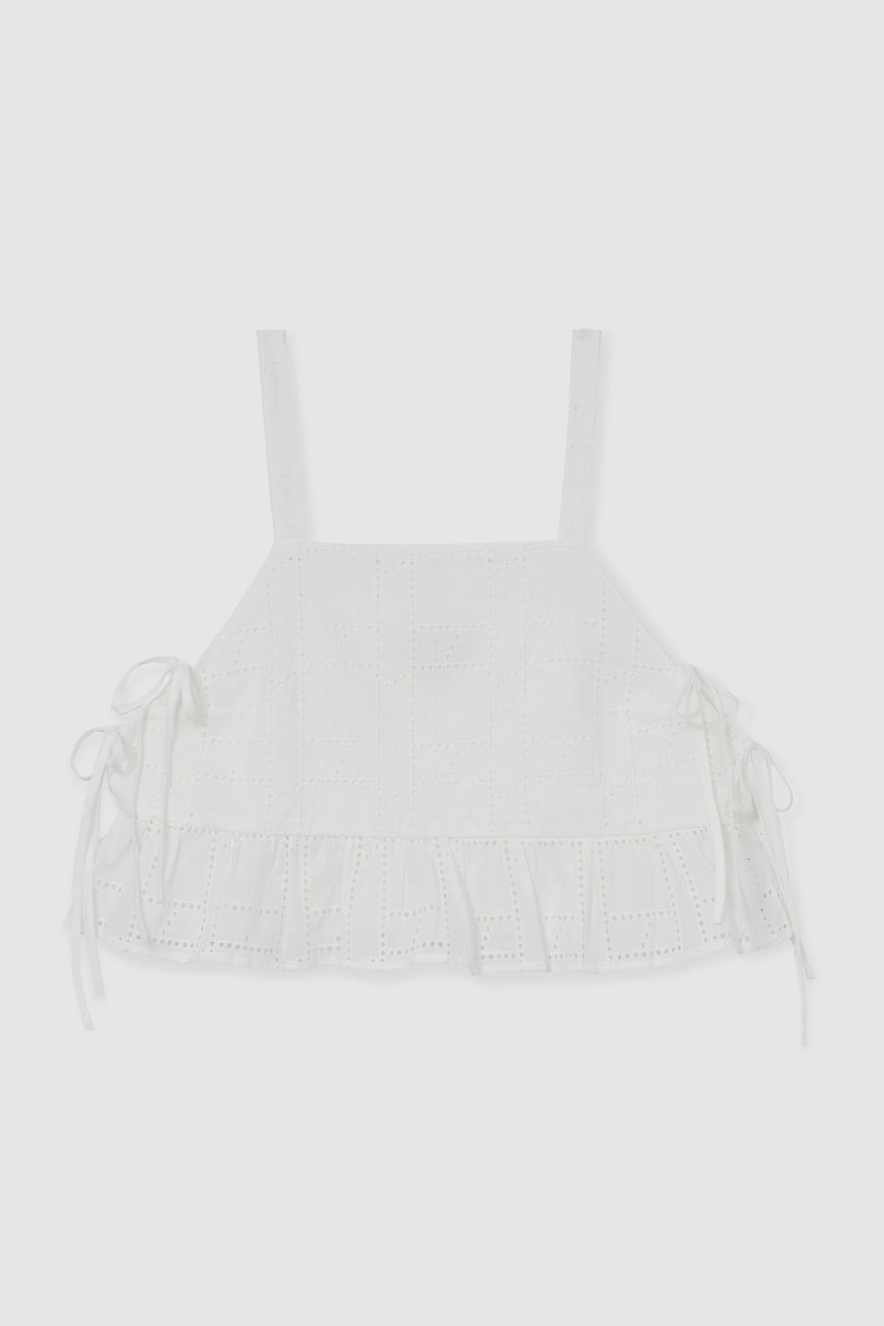 BRODERIE SIDE TIE TOP WHITE 4