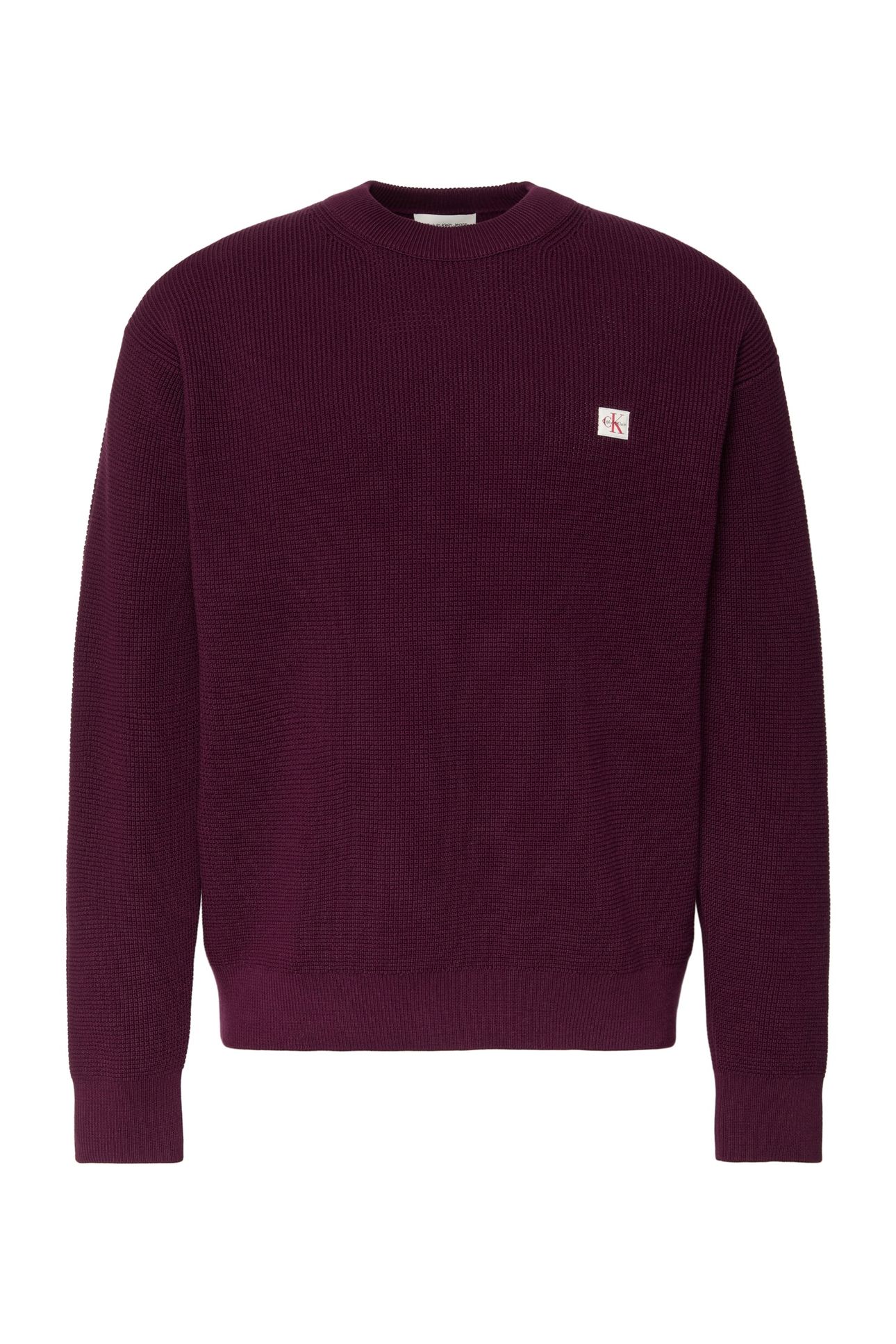 LS EZ COTTON WAFFLE SWEATER PASSION PLUM 5
