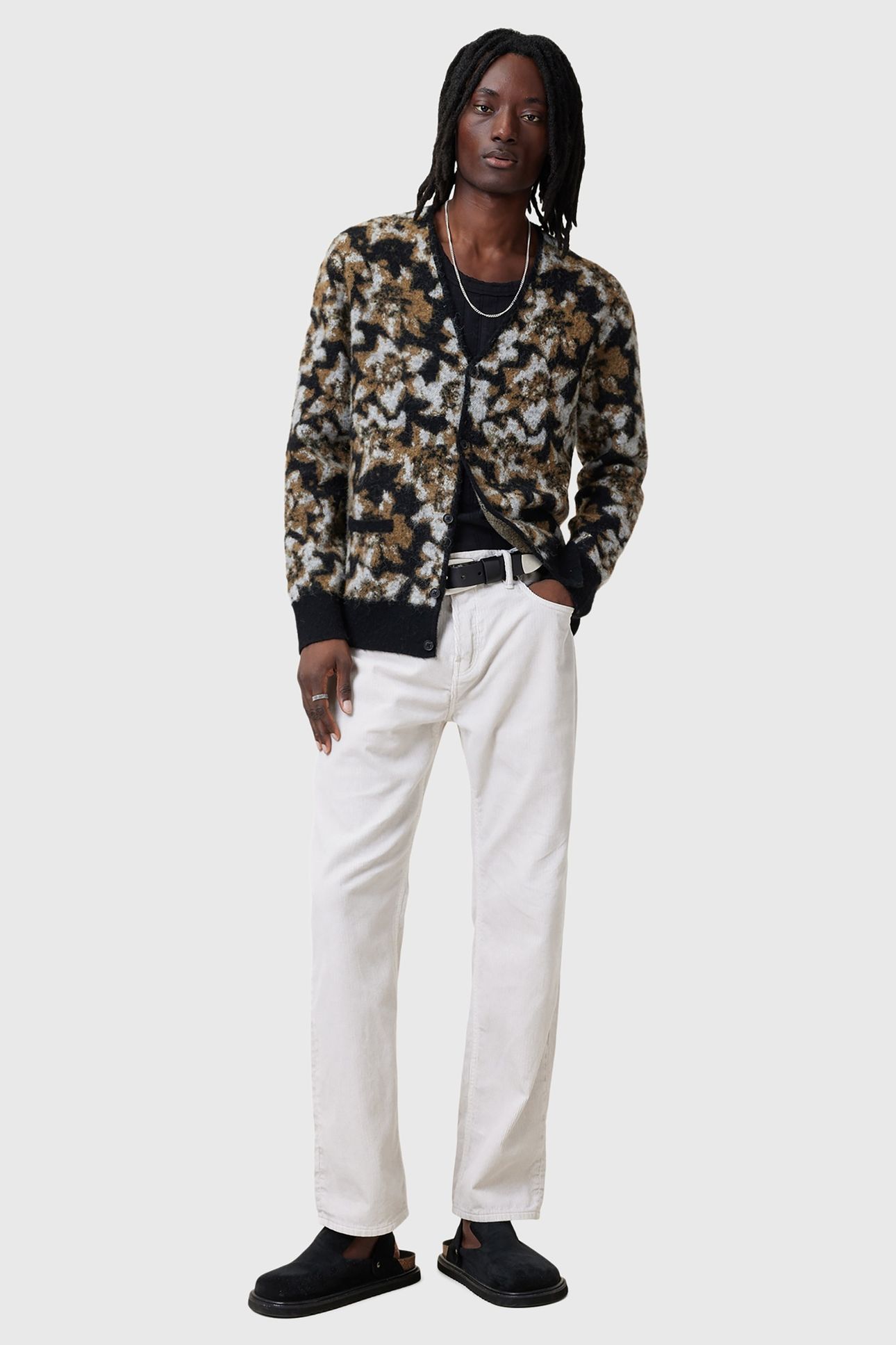 FLORELLE CARDIGAN BLACK/BROWN 5