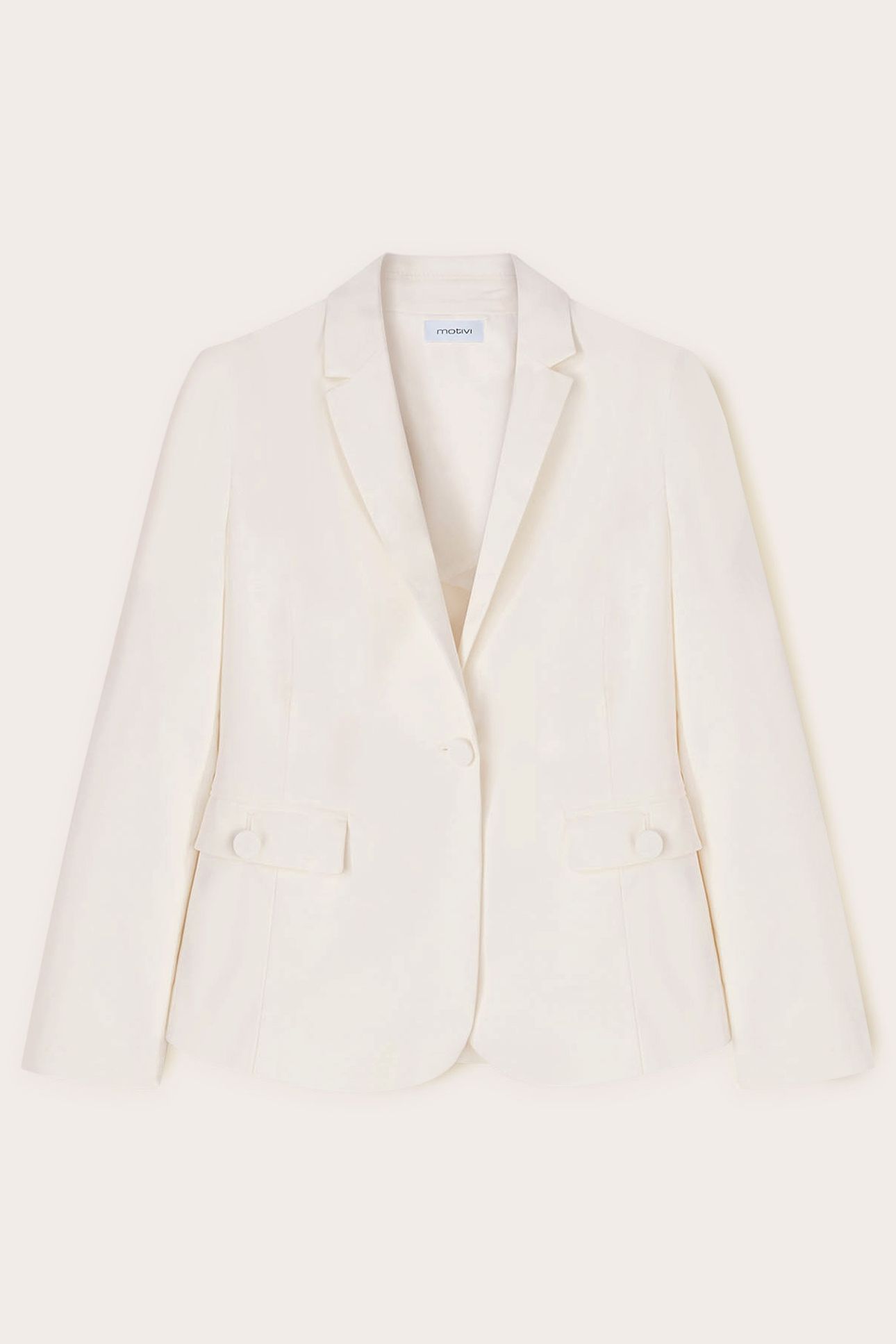 SINGLE-BREASTED BLAZER IN TECHNICAL COTTON WHITE 5