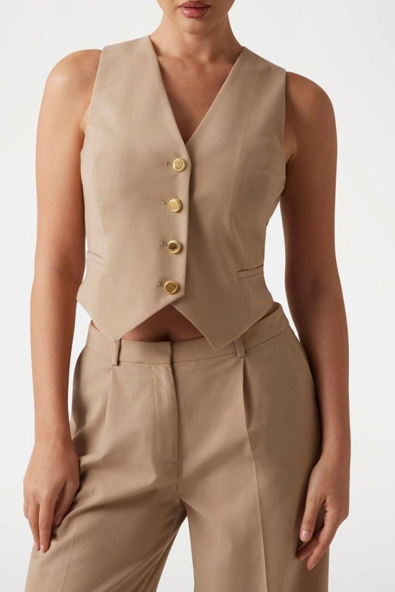 MARCIANO BY GUESS IRINA VEST NATURAL ALMOND MULTI 1