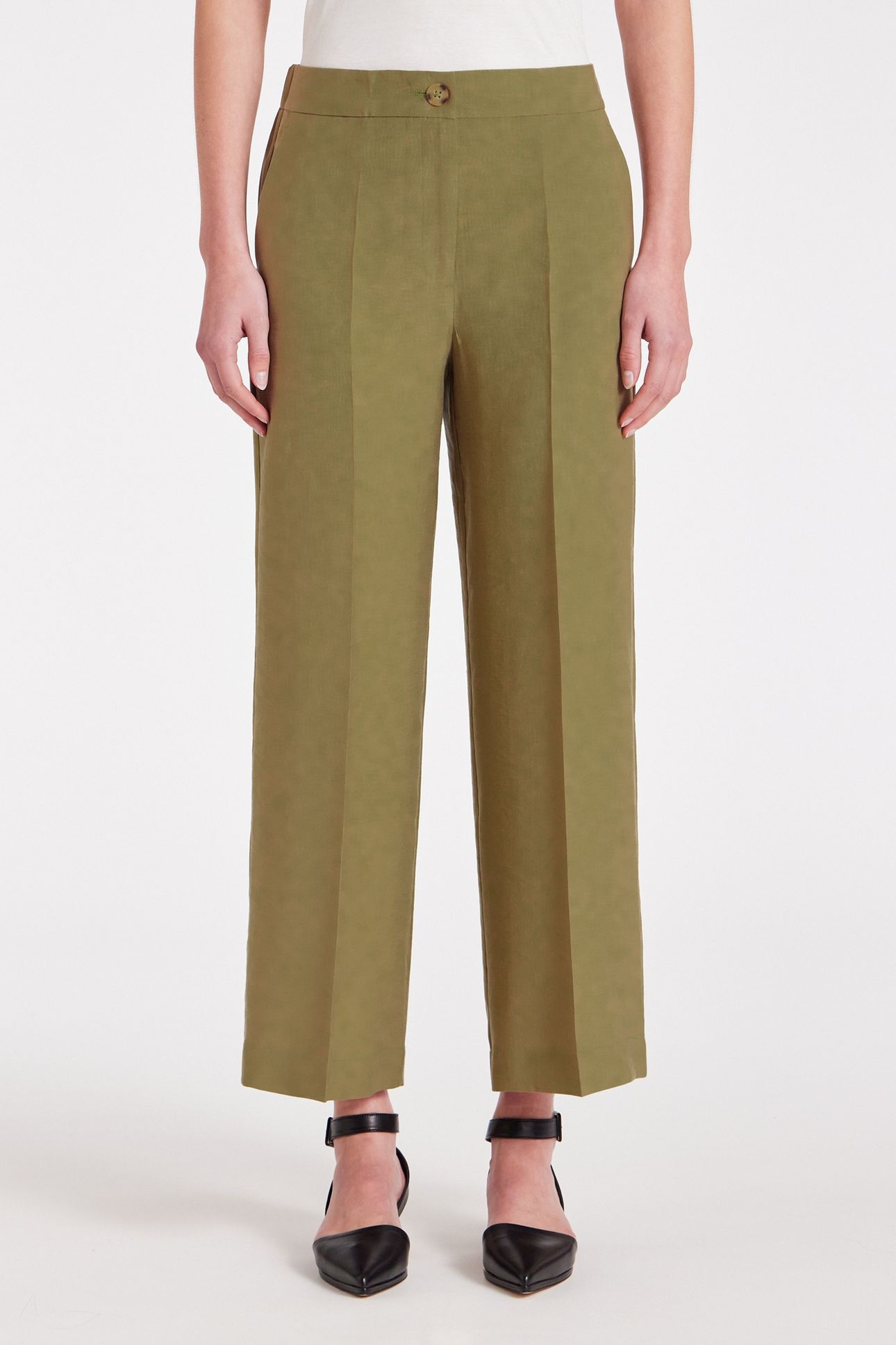 TROUSERS LT GREYISH GREEN 1