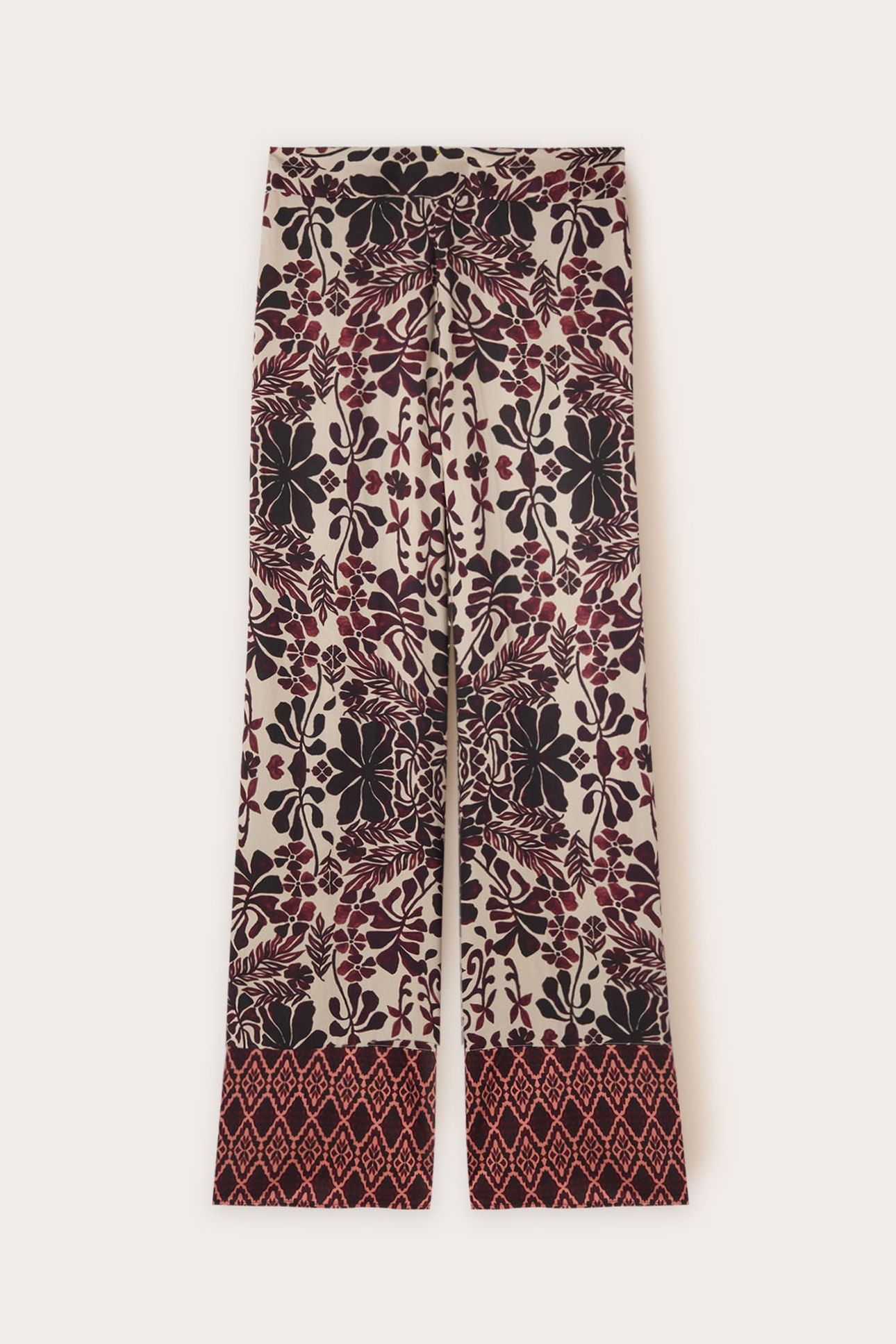 BOHO PRINT PALAZZO TROUSERS BROWN 4