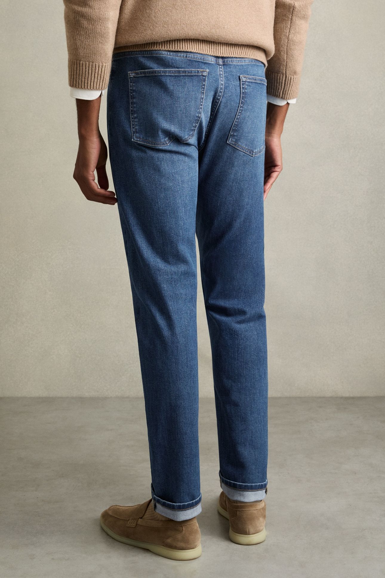 TAPERED SLIM FIT JEAN MID BLUE WASH 2