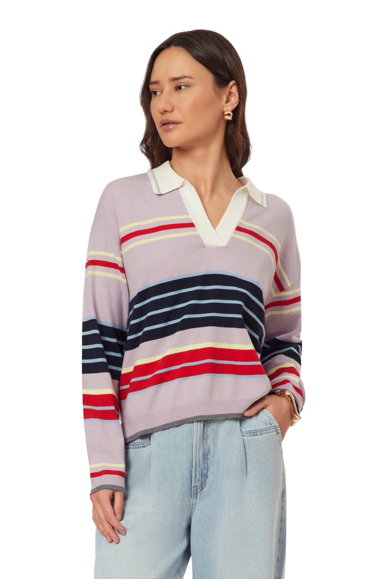 RUGBY PULLOVER IRIS ENGINEERED STRIPE 4