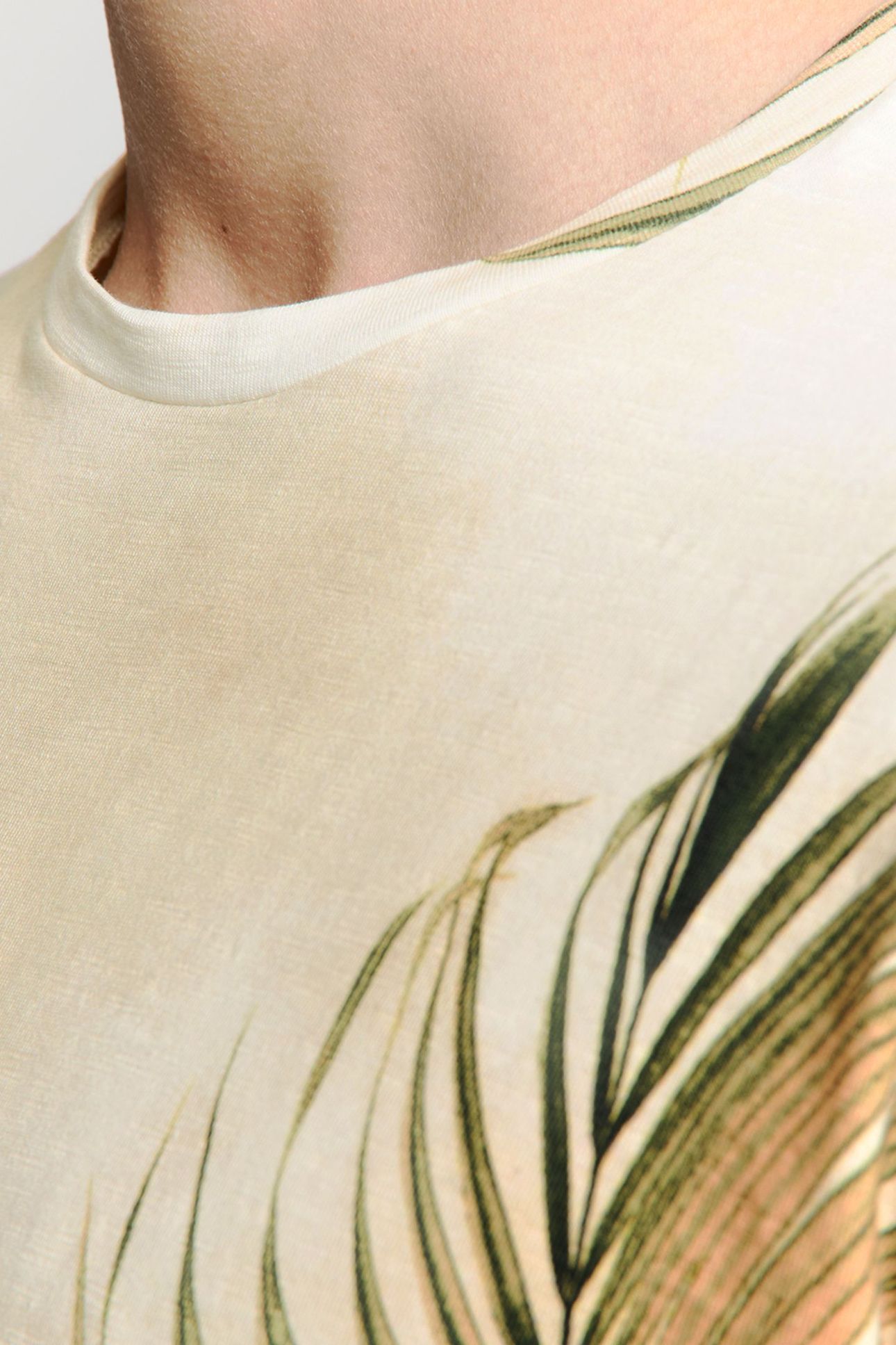 T-SHIRT CREWNECK ALLOVER PRINTED SLUB GARMENT DYED SAND 7