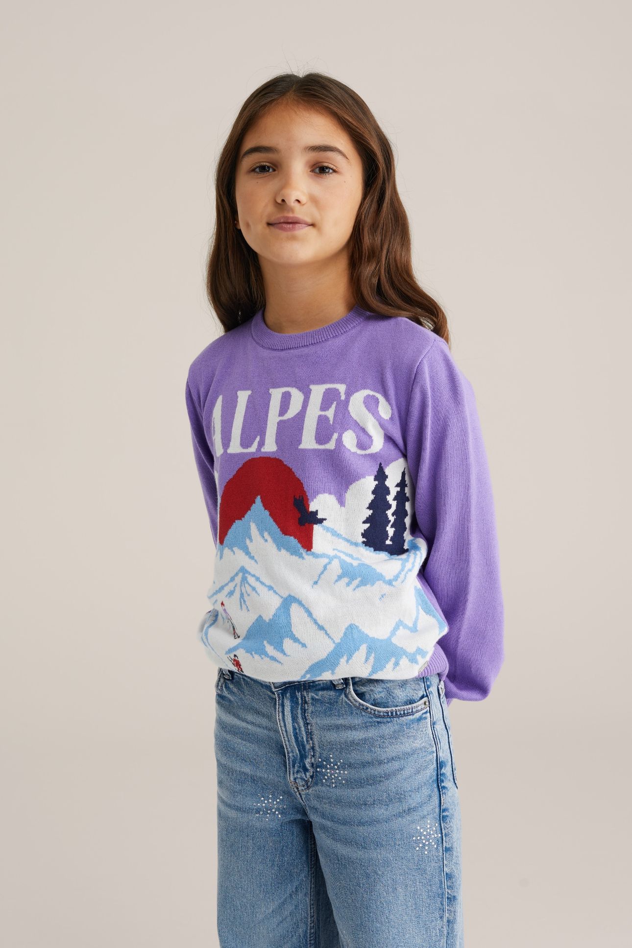 KNITTED PULLOVER LIGHT PURPLE 1