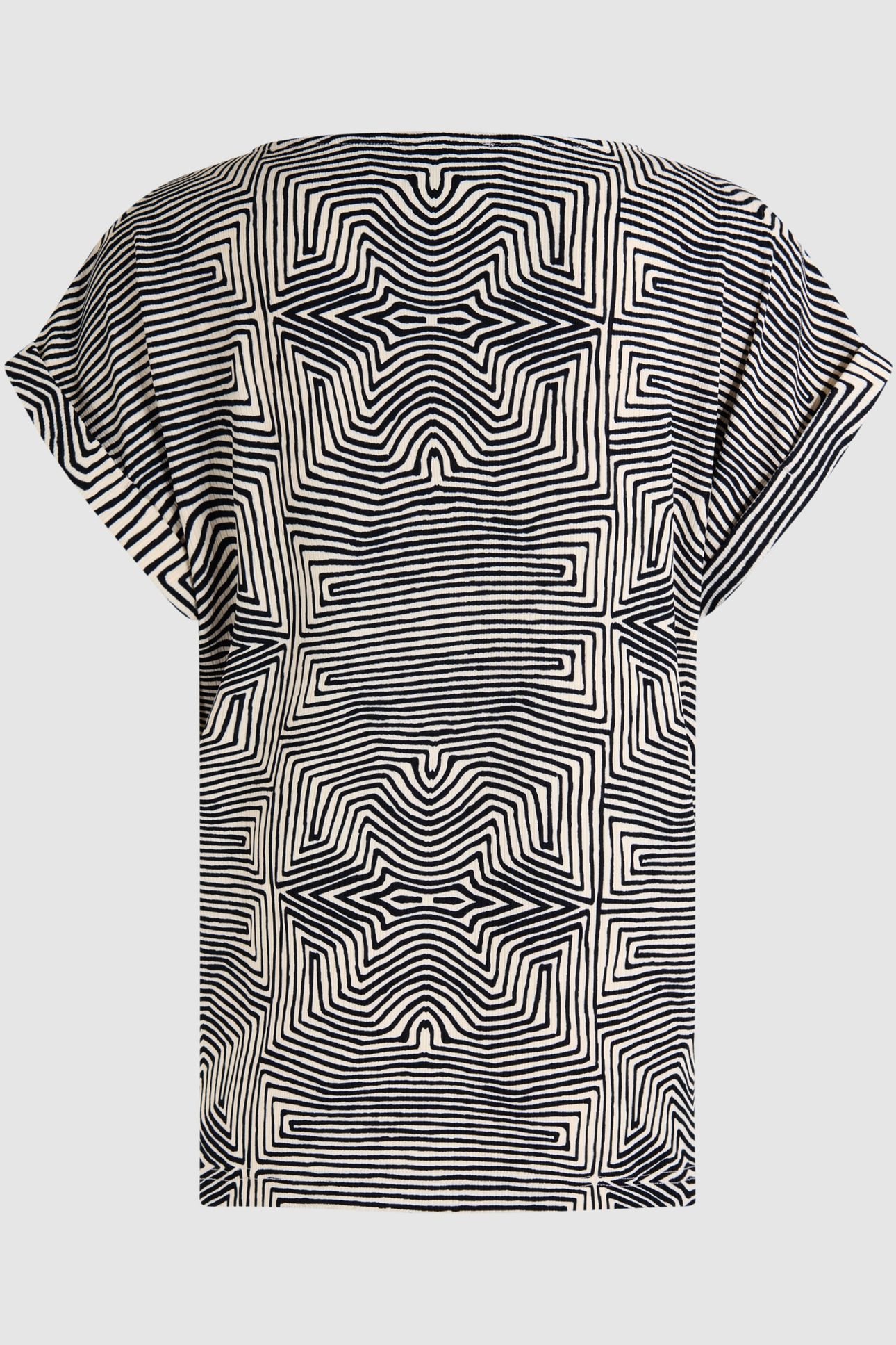 LA-SBRIB JERSEY TURN UP TOP BLACK/WHITE 4