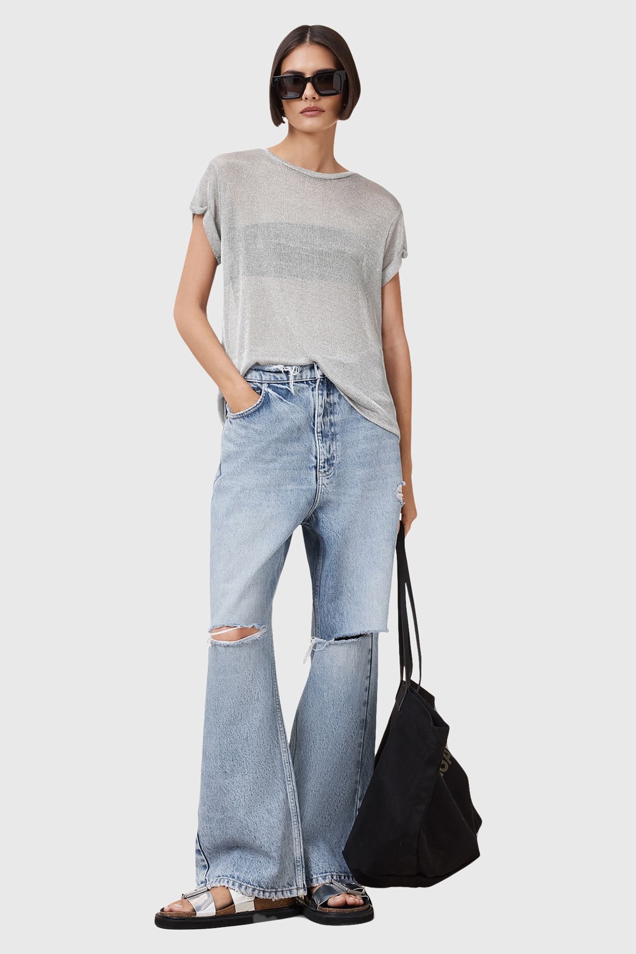THEA SPARKLE TOP METALLIC SILVER 2