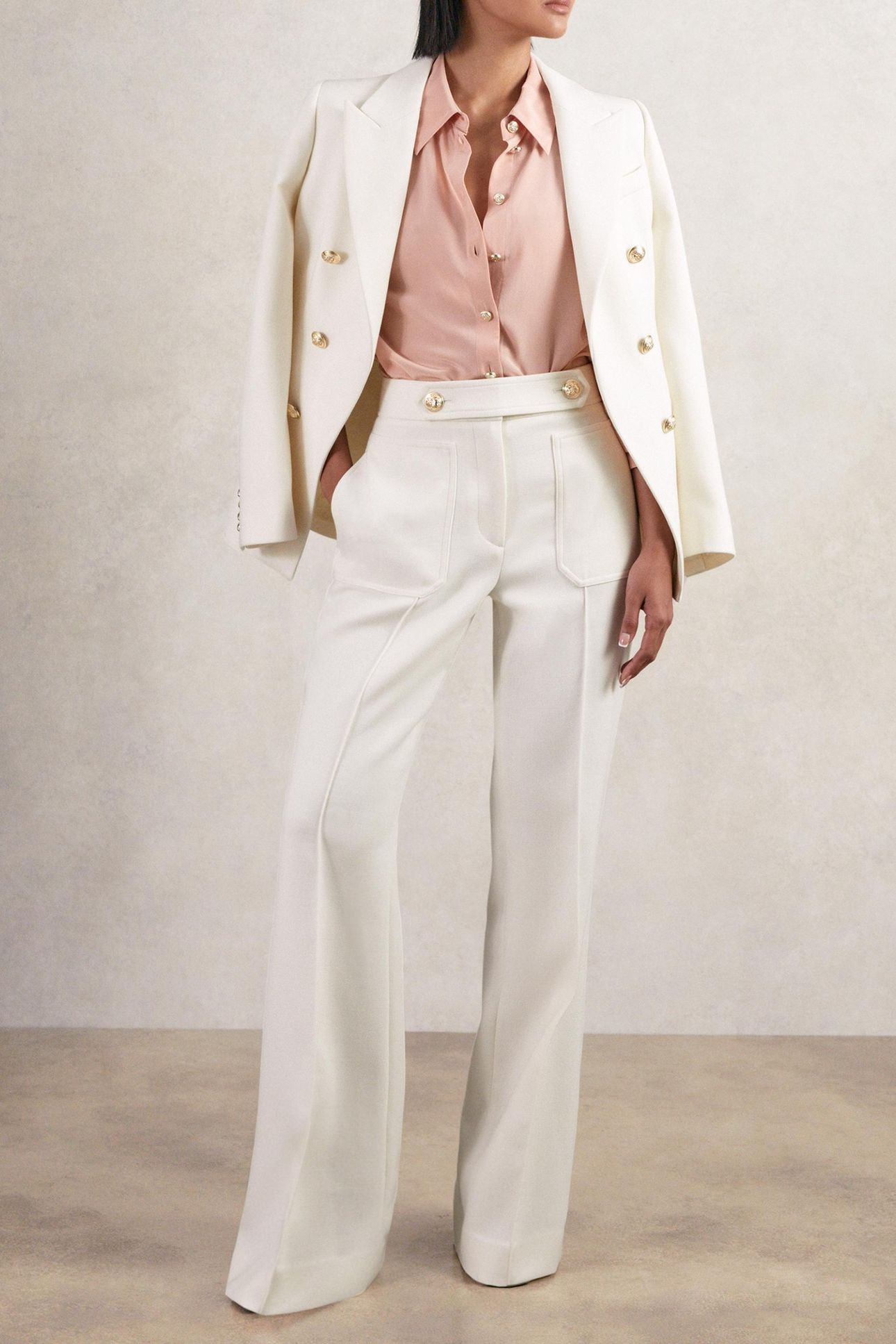 OCCASION FLARE TROUSER WHITE 8