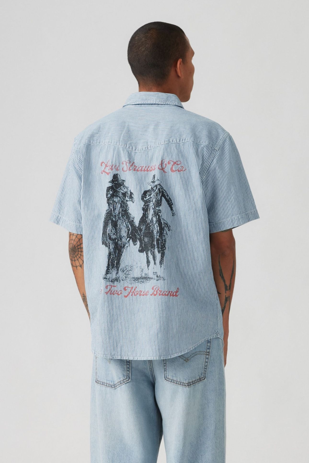 SHORT SLEEVE RELAXED WESTERN SHIRT BLUE 3