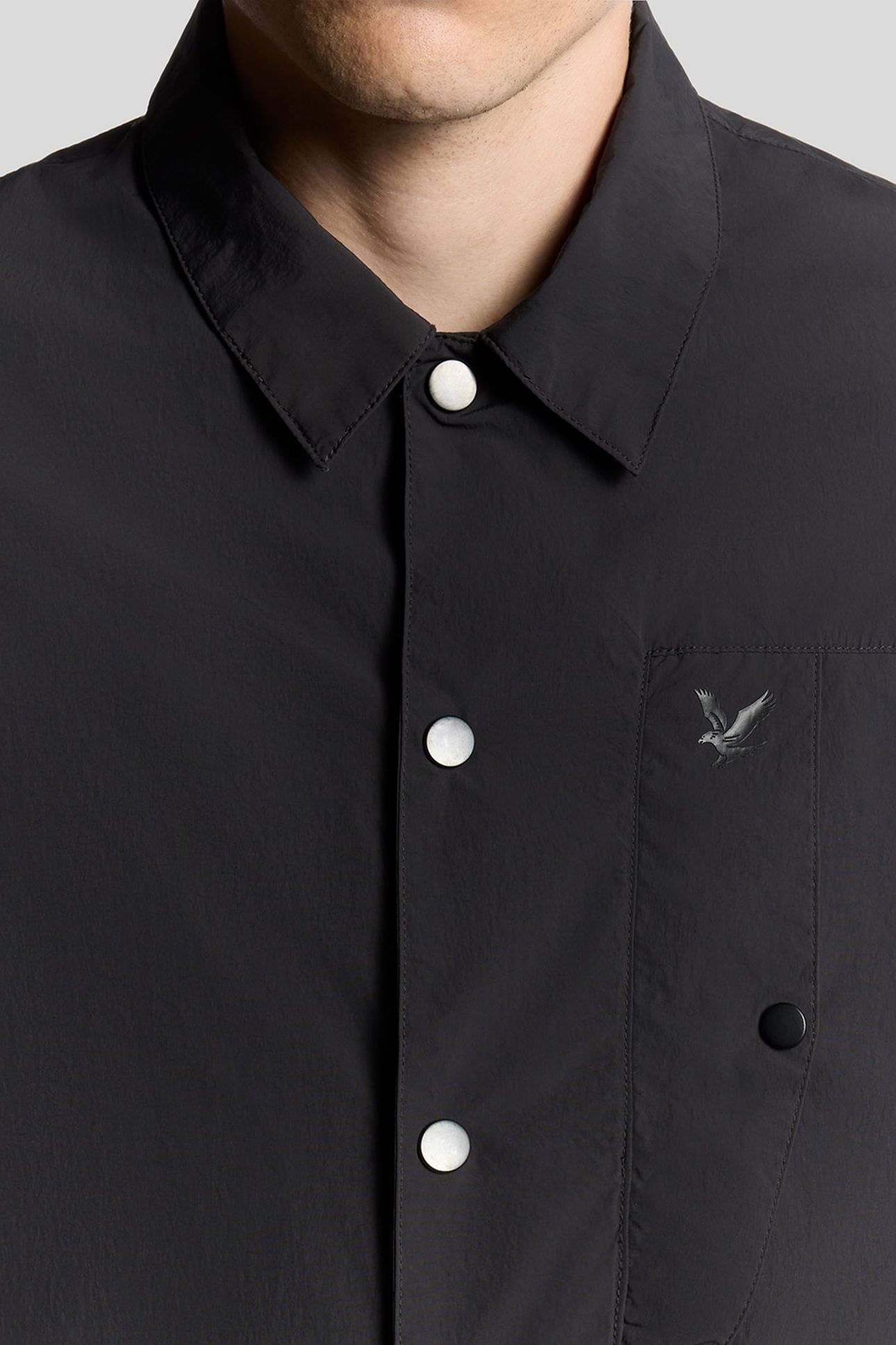 CRINKLE NYLON OVERSHIRT BLACK ICE 5