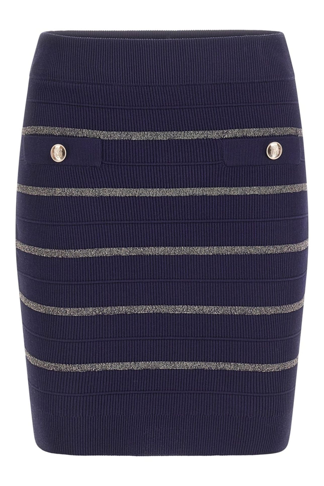 MARCIANO BY GUESS ADA SKIRT SWEATER NAVY/WHITE GOLD 1