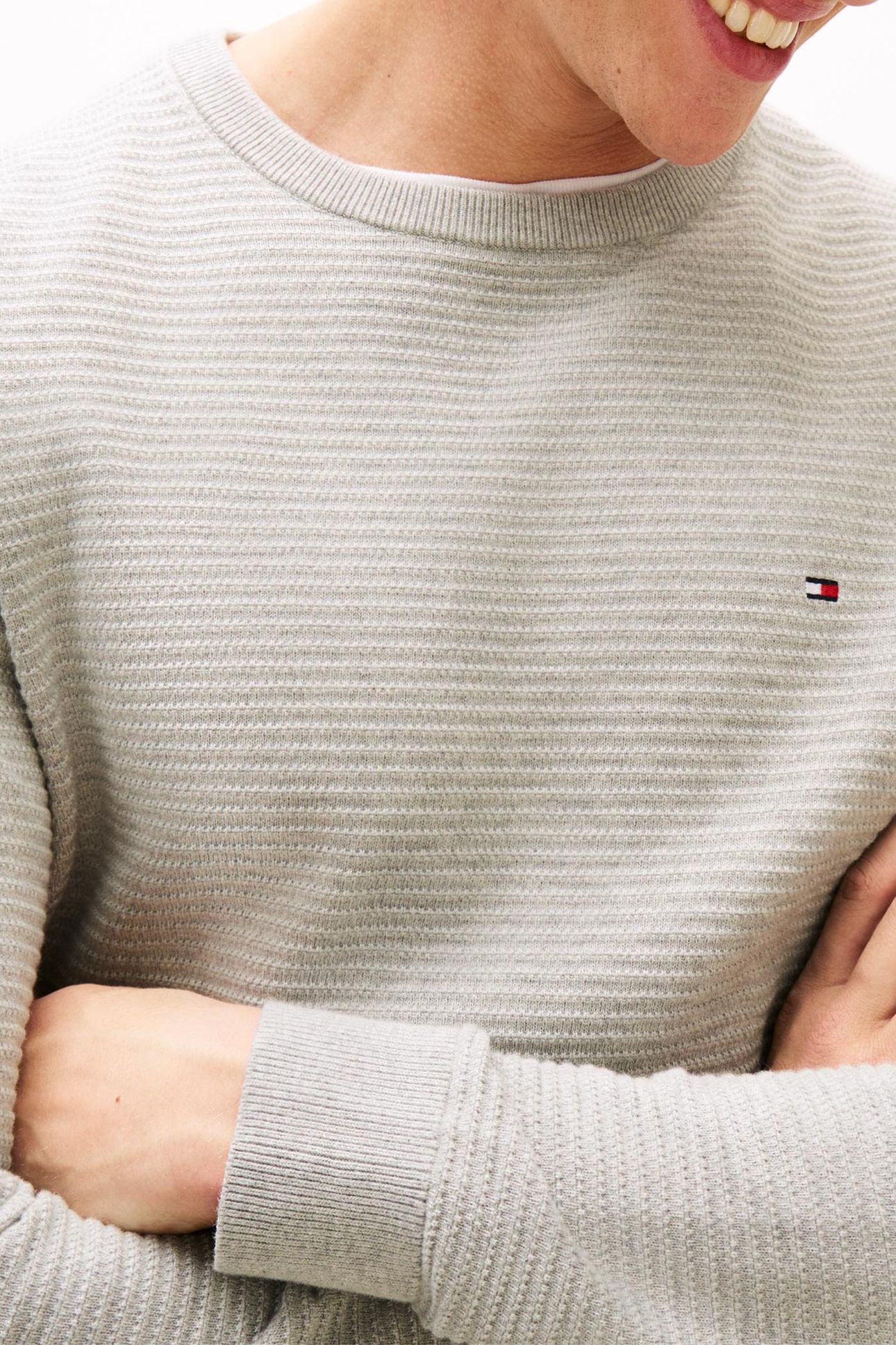 SEASONAL STRUCTURE CREWNECK LIGHT GREY HEATHER 4