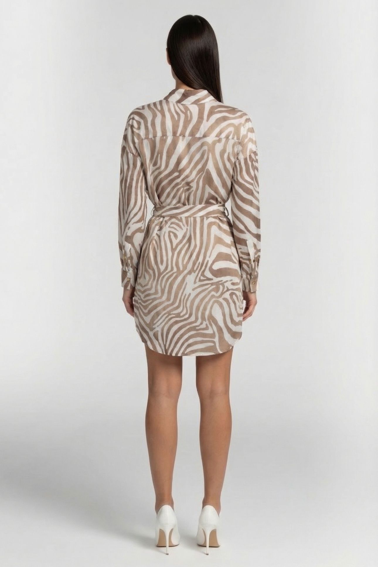 MARCIANO BY GUESS ROSIE LS SHIRT DRESS SAFARI DREAM PRINT 2