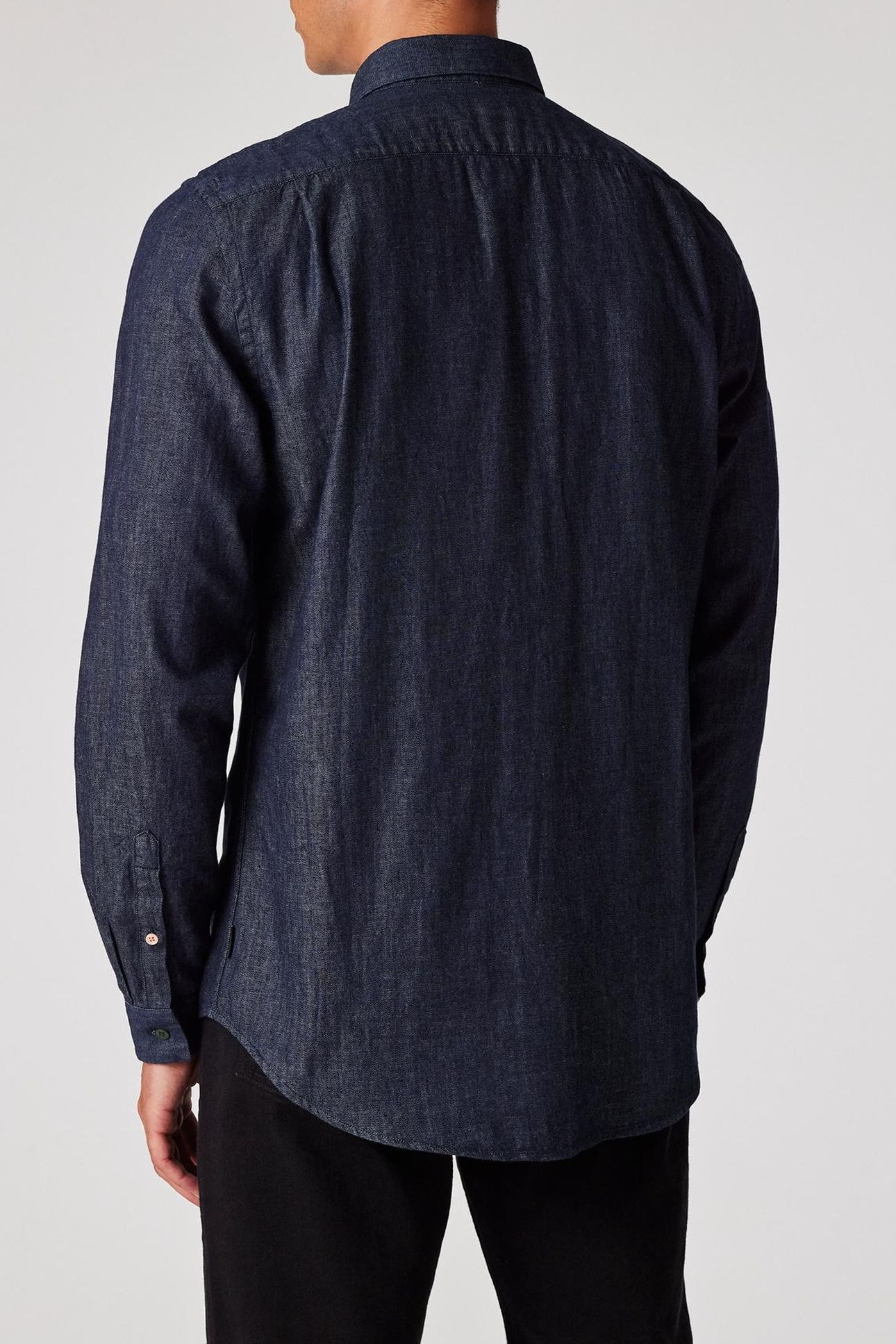 SHIRT LS TAILORED FIT RINSE WASH 3