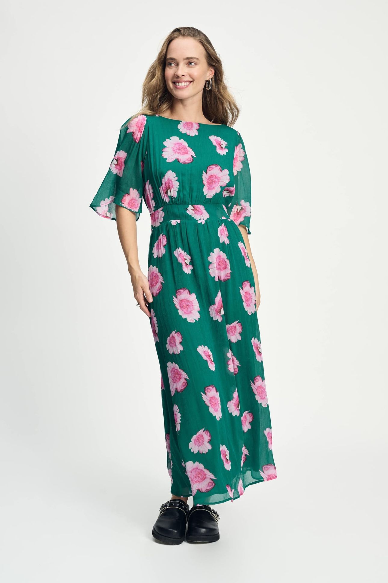 DRESS - MEADOW FLOWERS GREEN 2