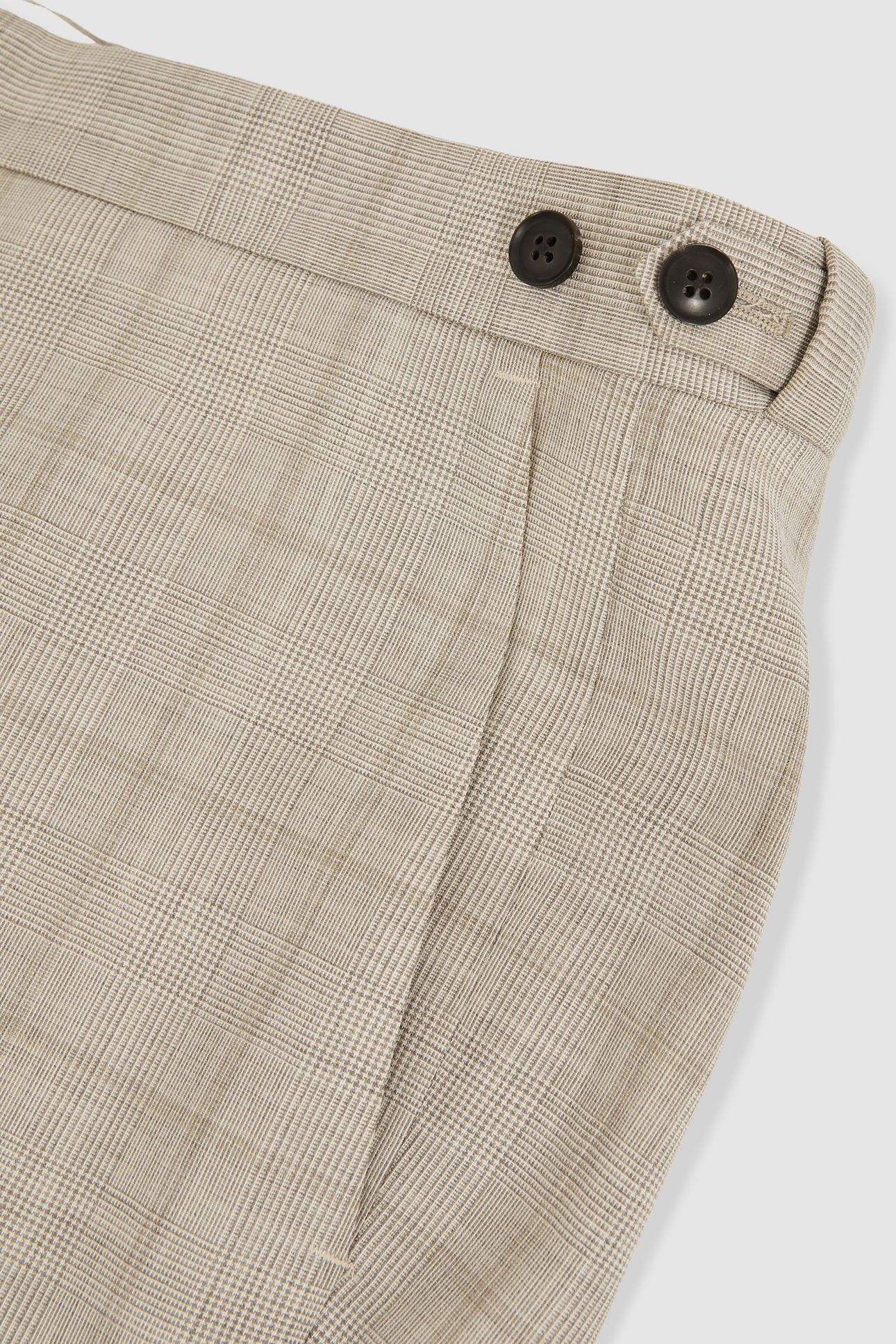 PRINCE OF WALES CHECK MIXER TROUSER OATMEAL BROWN 6