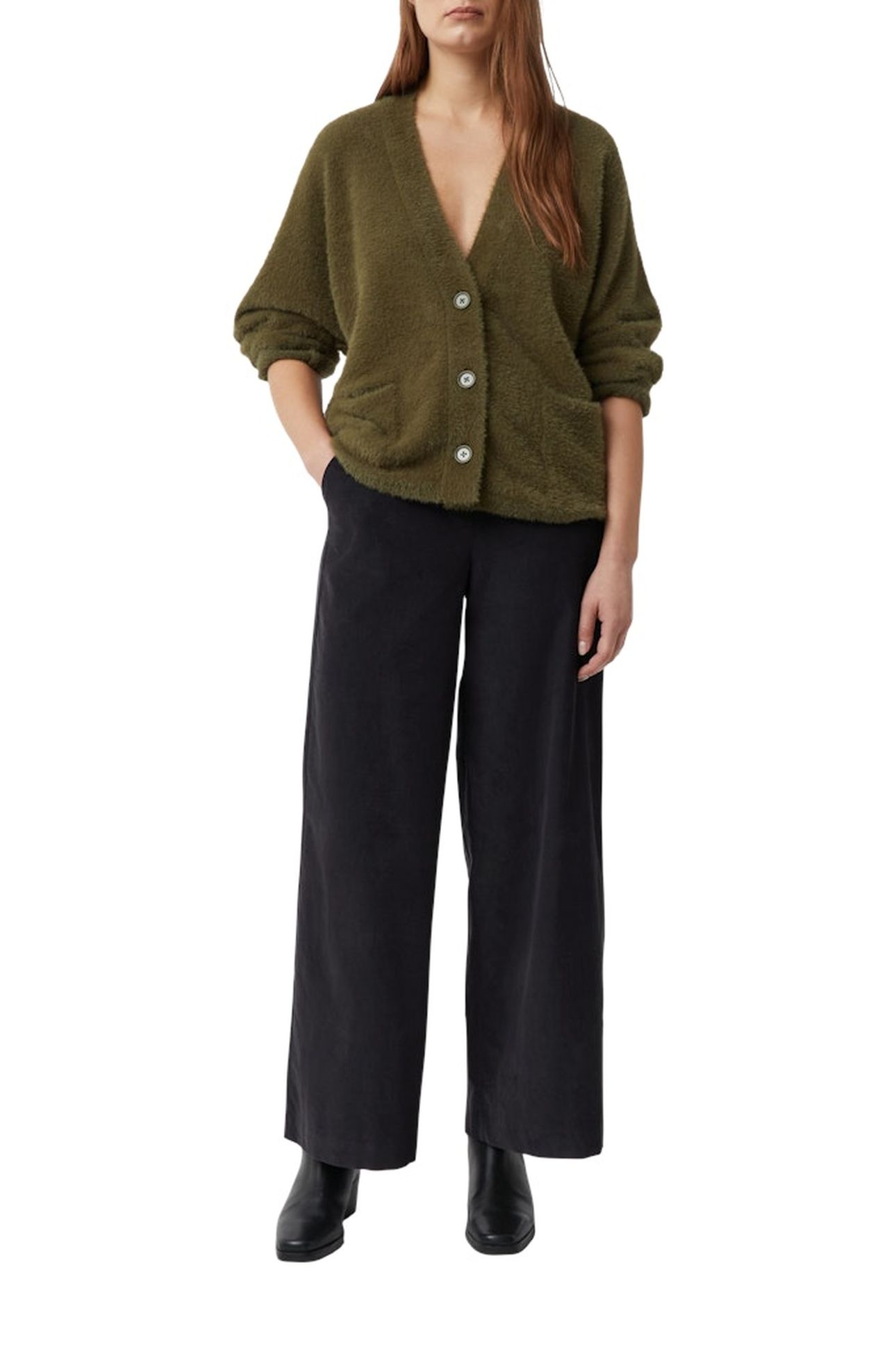 COMMA CARDIGAN DARK GREEN 1