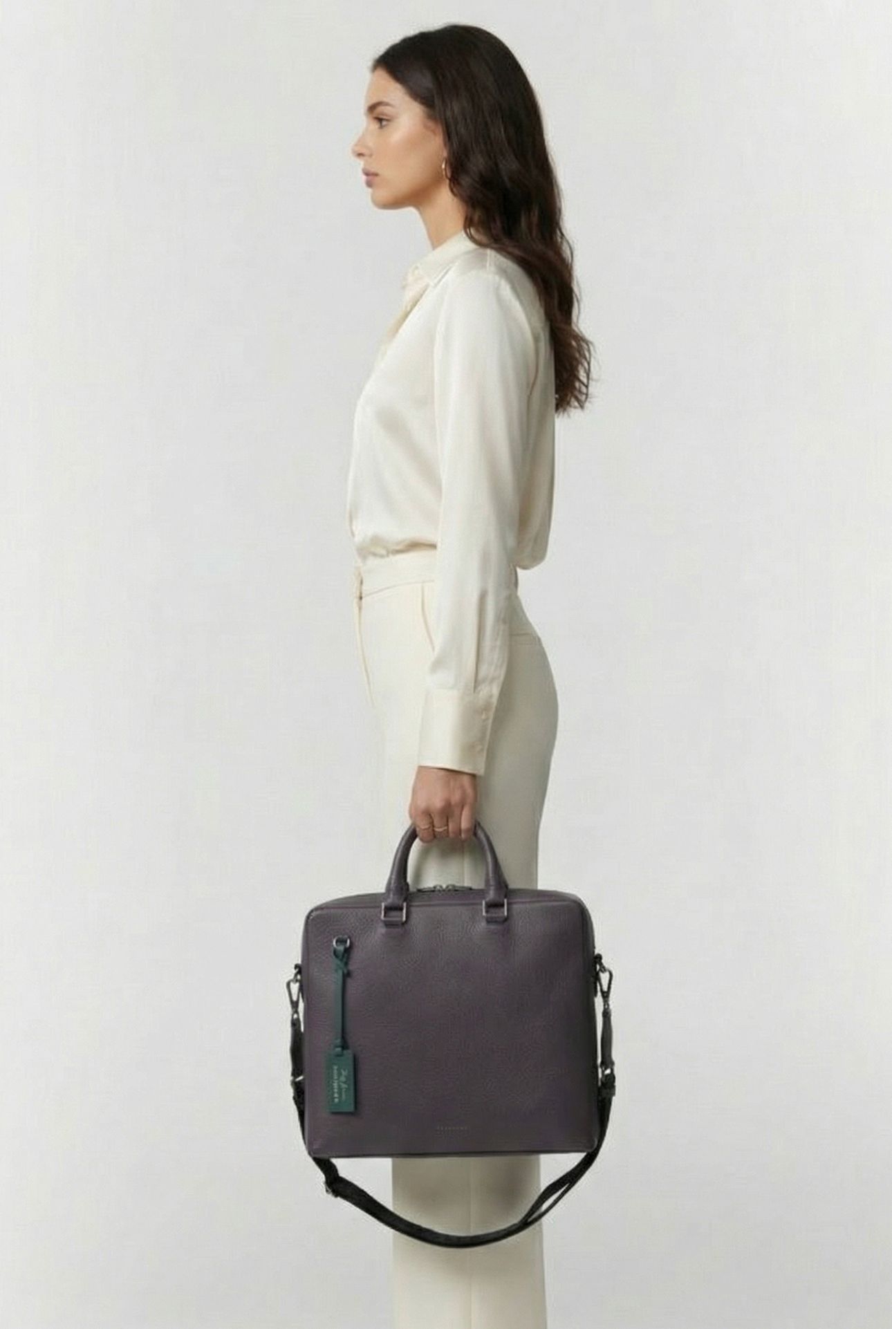 MEDIUM WORK LAPTOP BAG WITH PRINTED STRAP 1