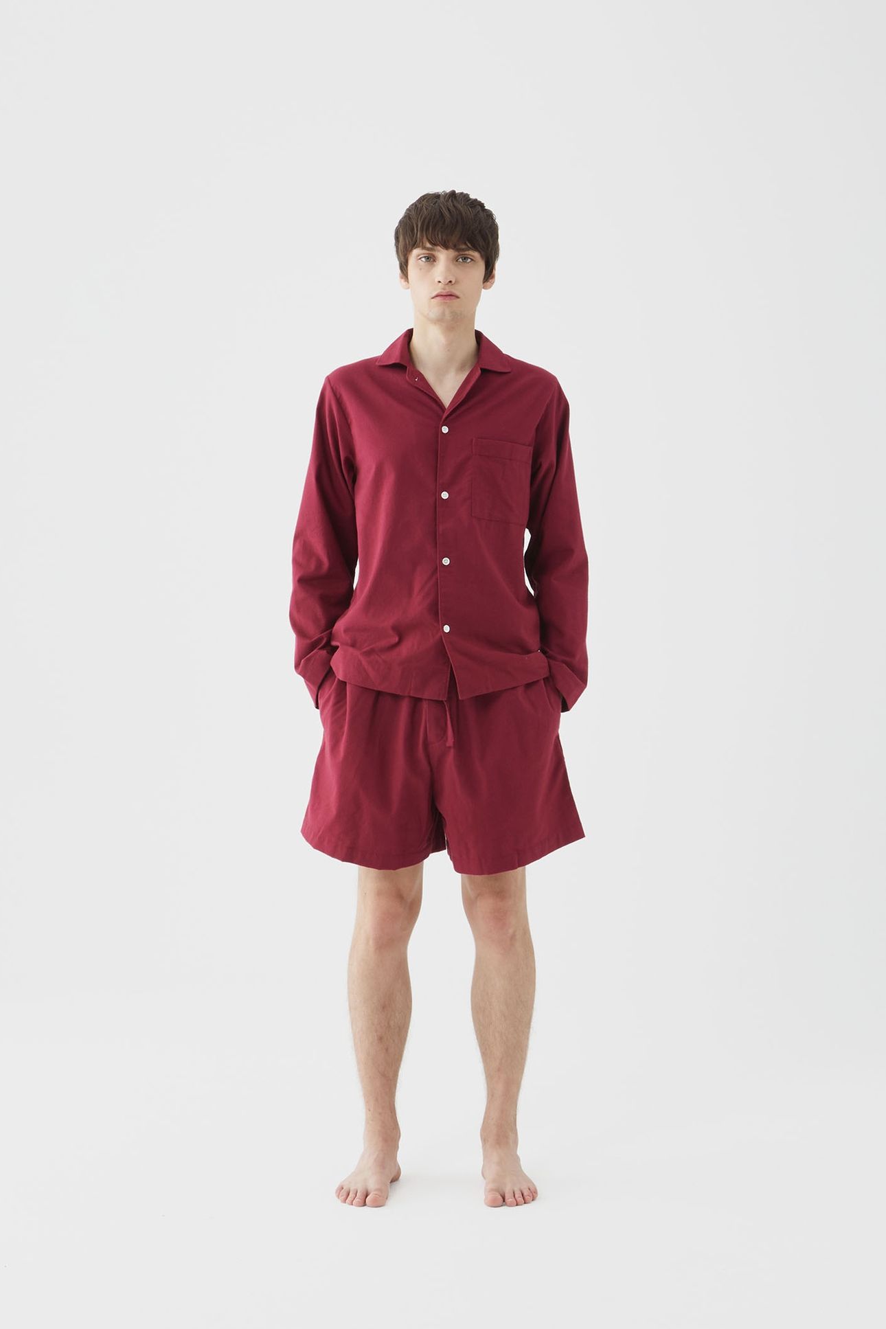UNISEX FLANNEL, PYJAMAS SHORTS BEYOND RED 3