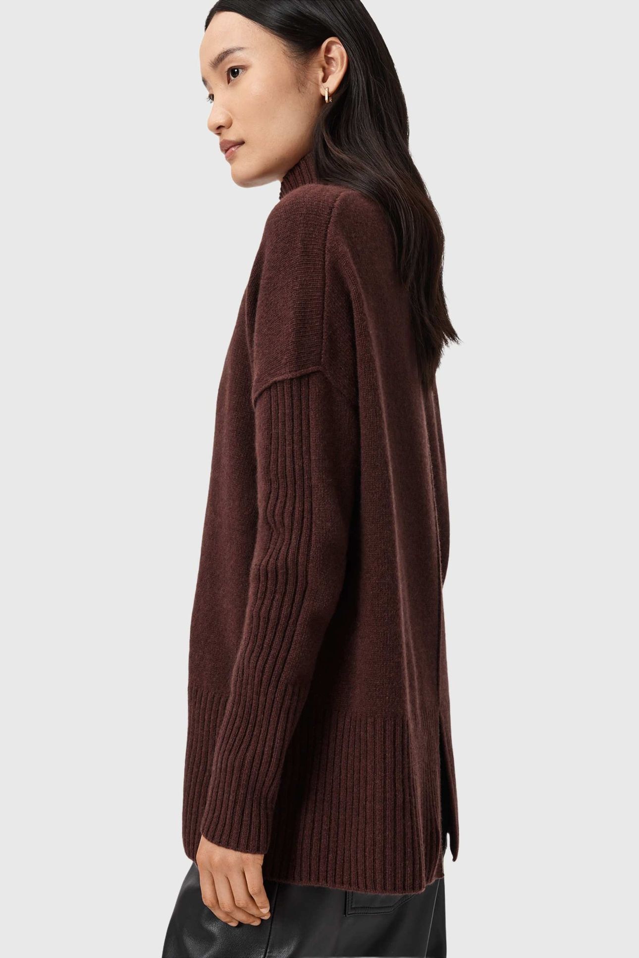 ESTER ROLL NECK BITTER BROWN 3