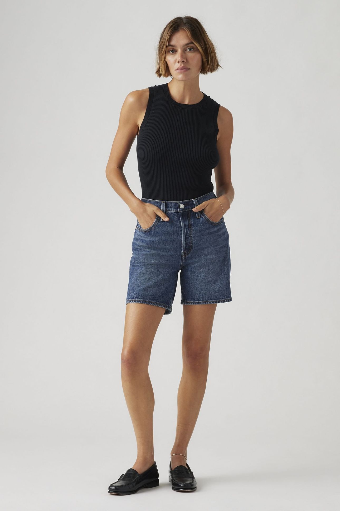 501® MID THIGH SHORTS BLUE 4