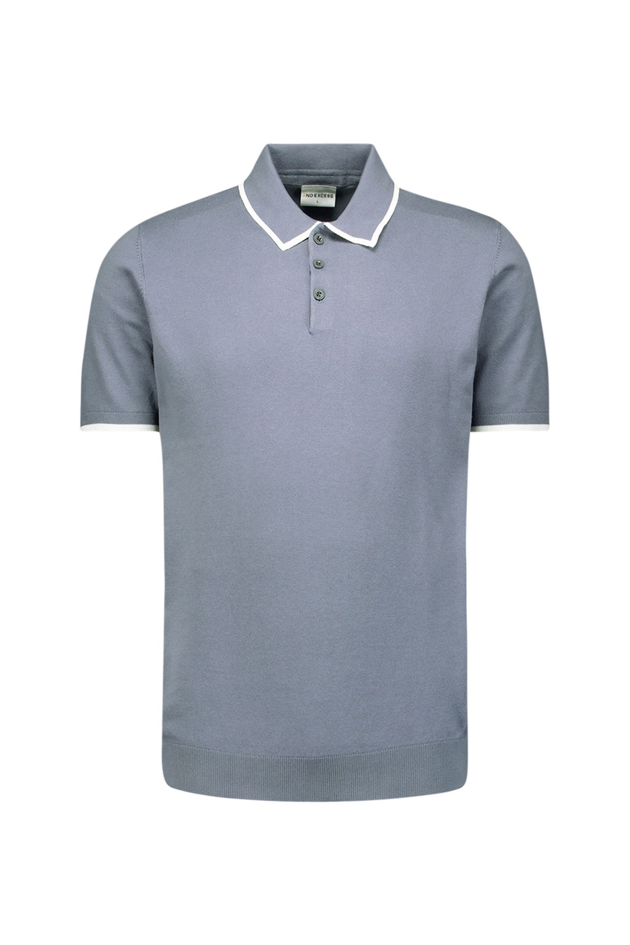 PULLOVER SHORT SLEEVE POLO BUTTON SOLID WASHED BLUE 5