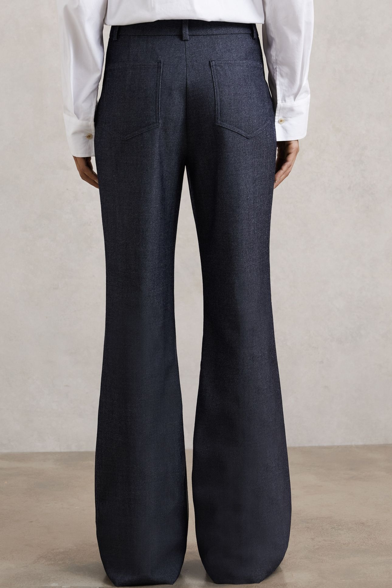 FLARE FLANNEL TROUSER BLUE 3