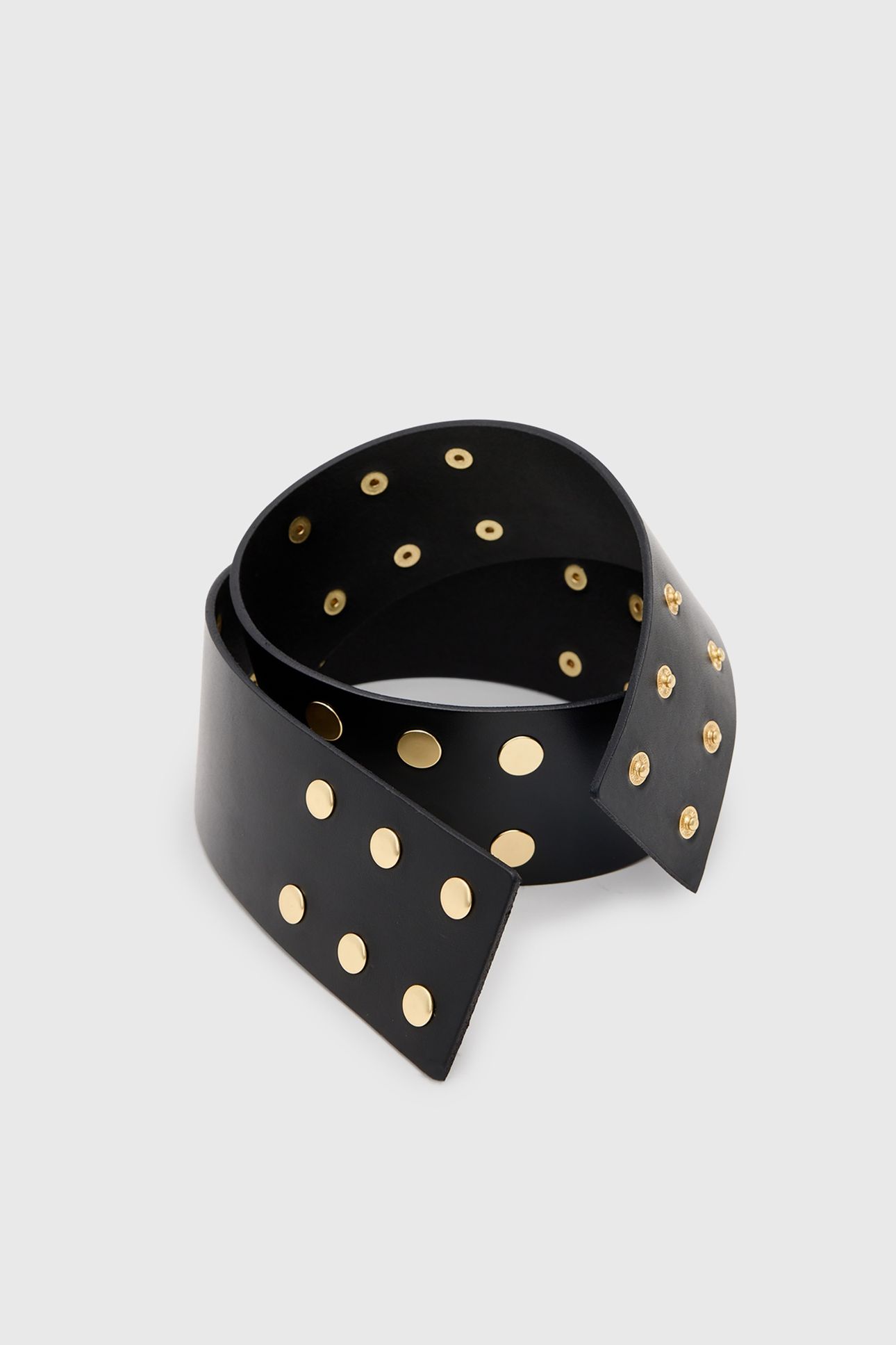 RIO STUD WAIST BELT BLACK/WARM BRASS 1