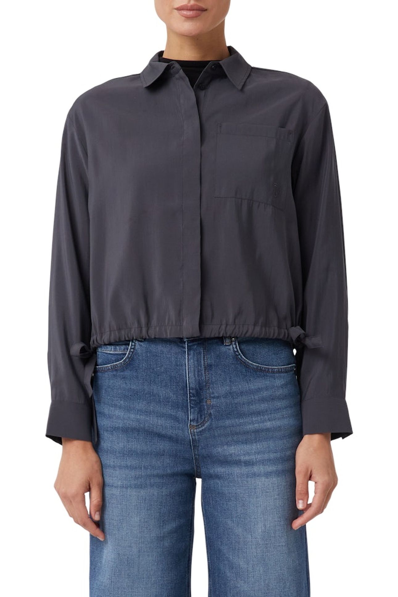 COMMA BLOUSES GREY/BLACK 1