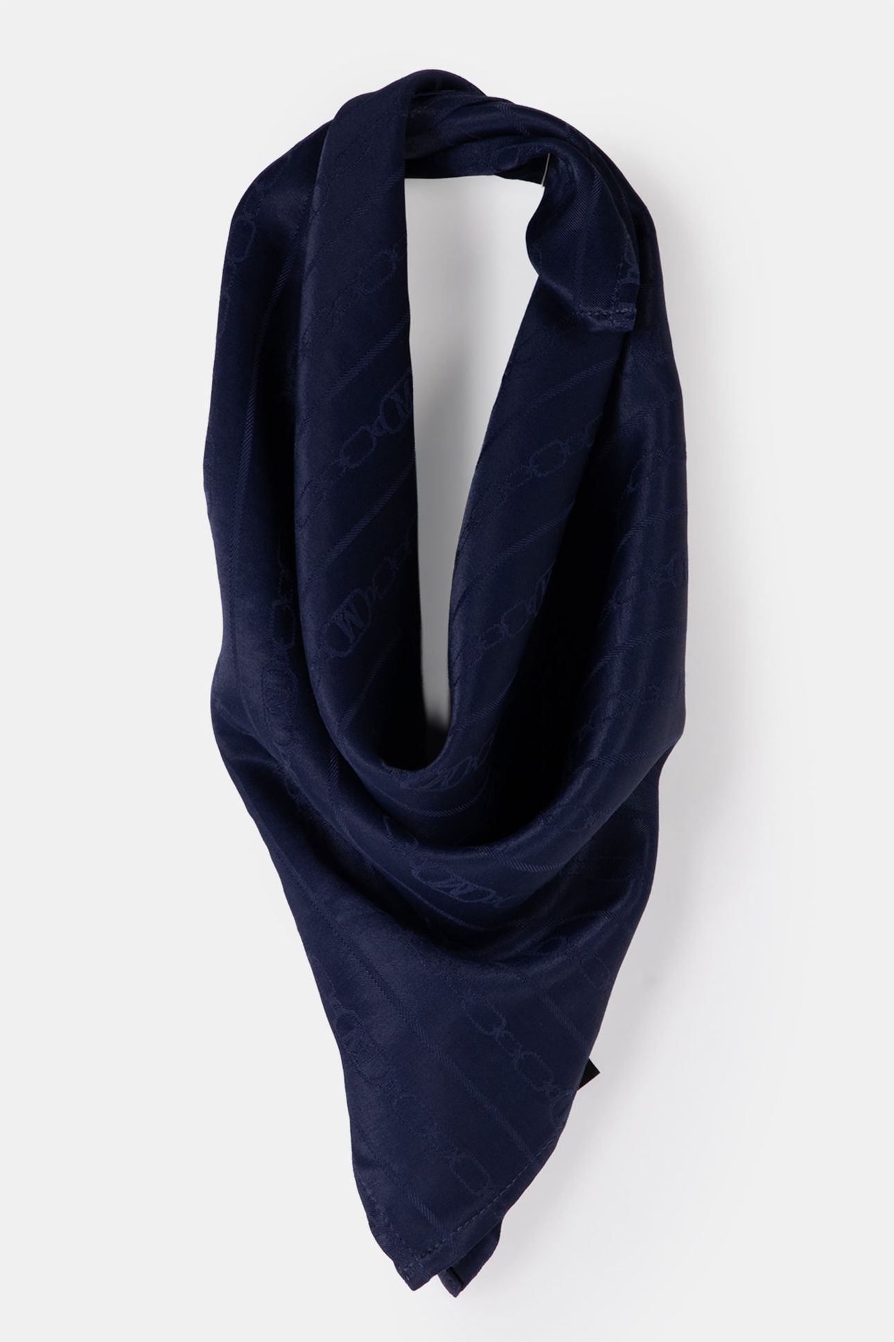 MARCIANO BY GUESS LULU 45X45 JACQ SCARF NAVY MONOGRAM 1