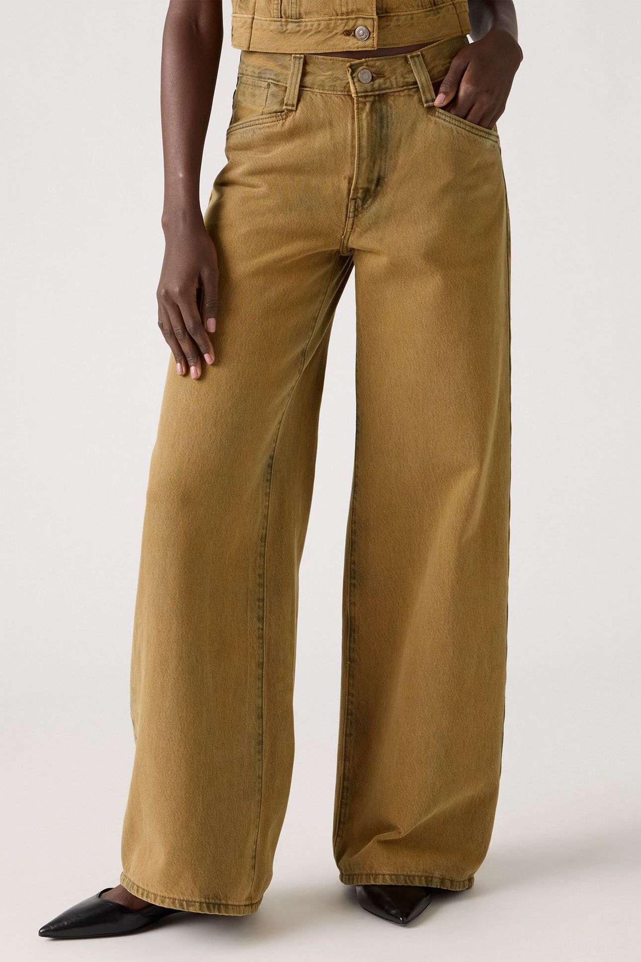 94 BAGGY WIDE LEG POOLED TOBACCO BROWN 2