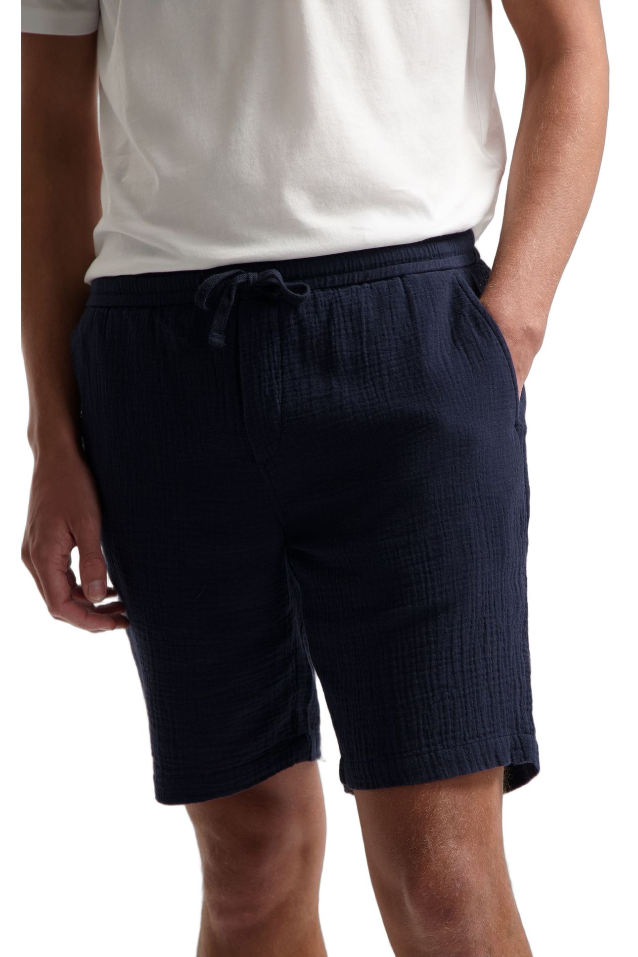 DS-LOGAN DBL WEAVE SHORTS DK. NAVY 1