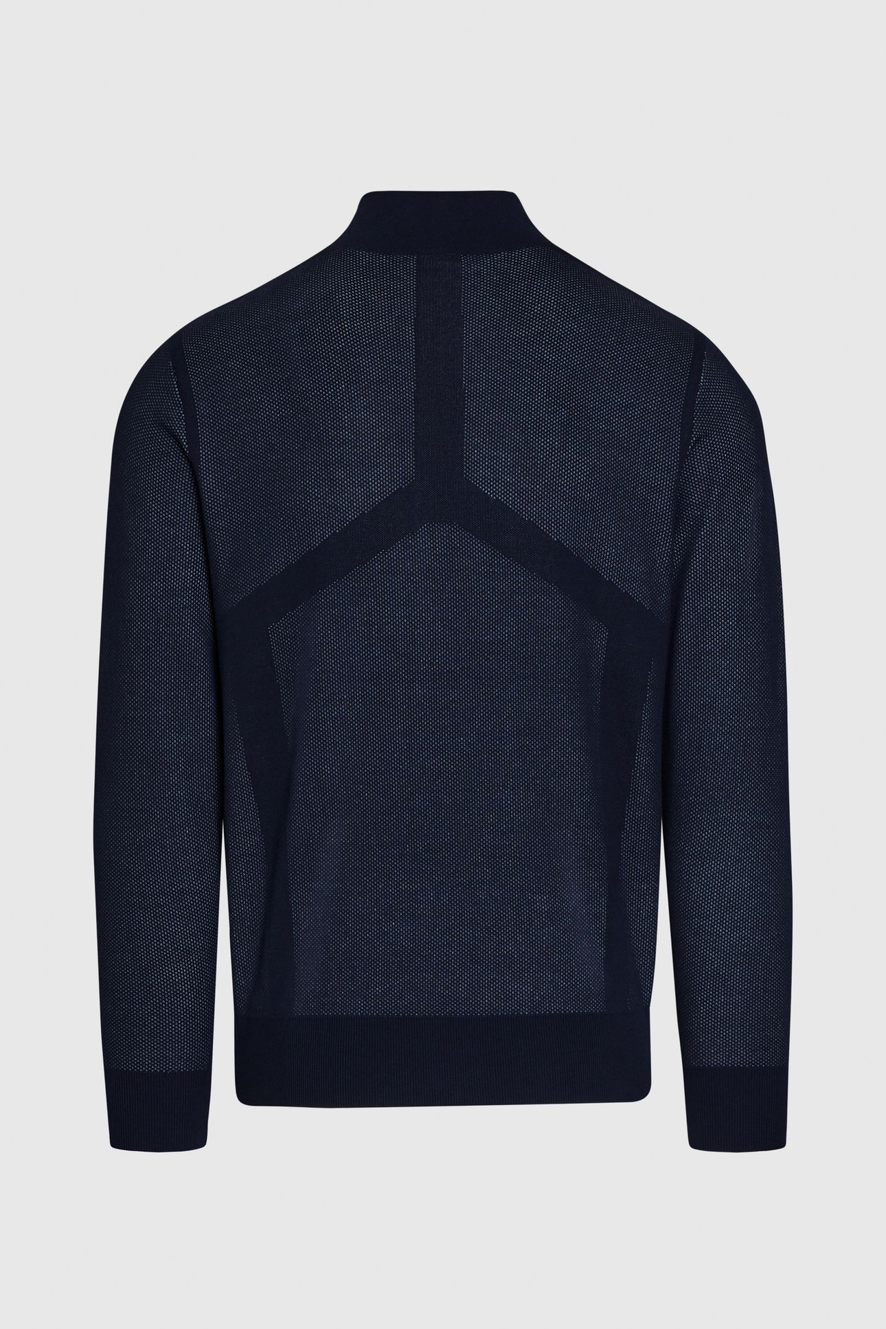 FAWAN V1.Y9.01 FLAT-KNIT-JACKET DARK NAVY/FOG BLUE 4