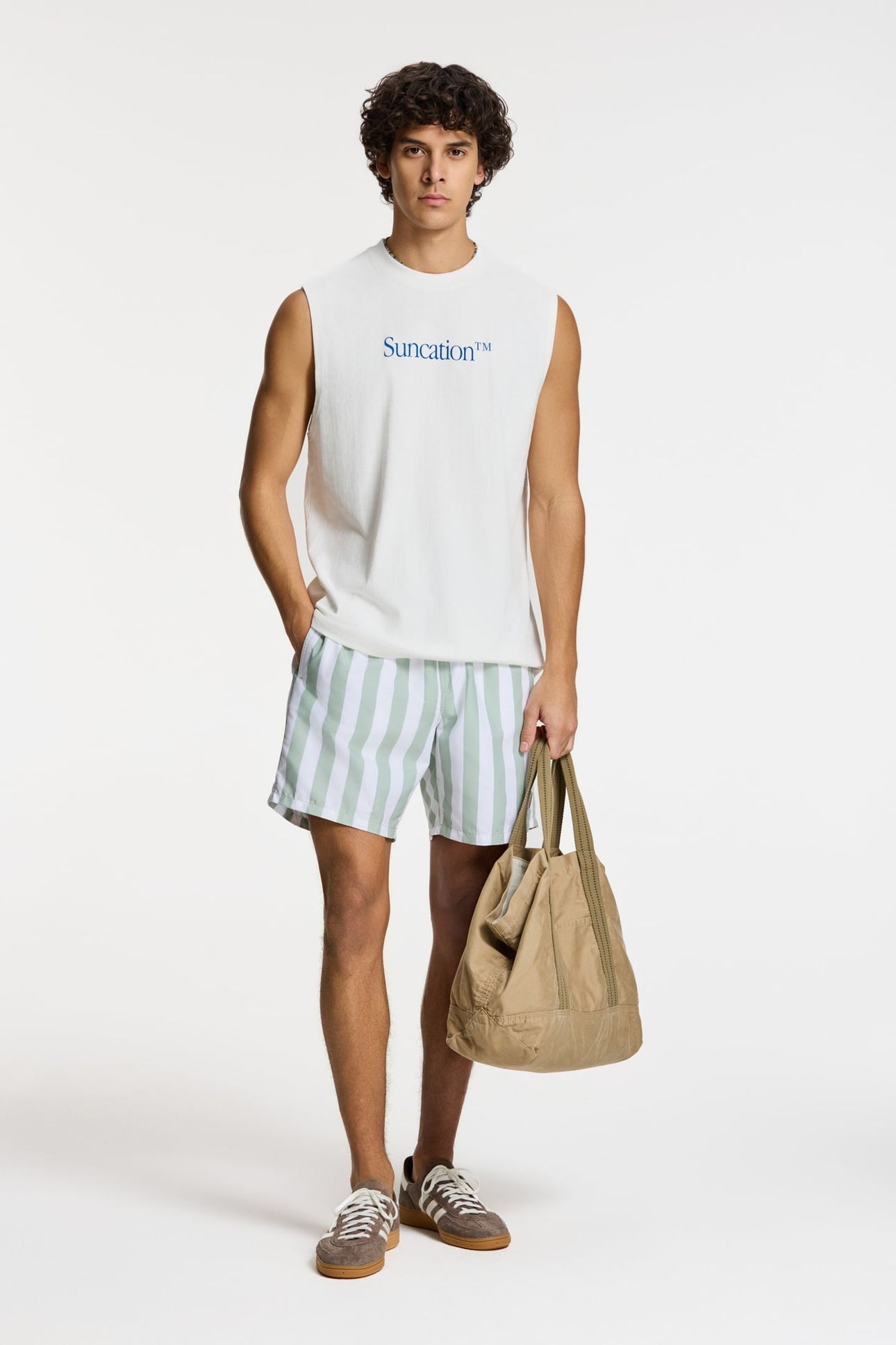 SEAN SLEEVELESS T-SHIRT SUNCATION WHITE 1
