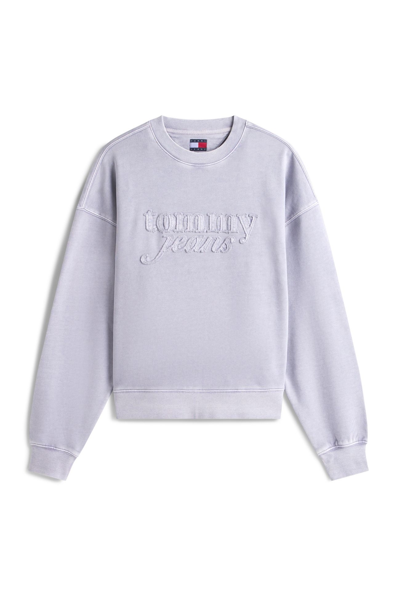 LOGO APPLIQUÉ WASHED BOXY SWEATSHIRT PERIWINKLE DUSK 5