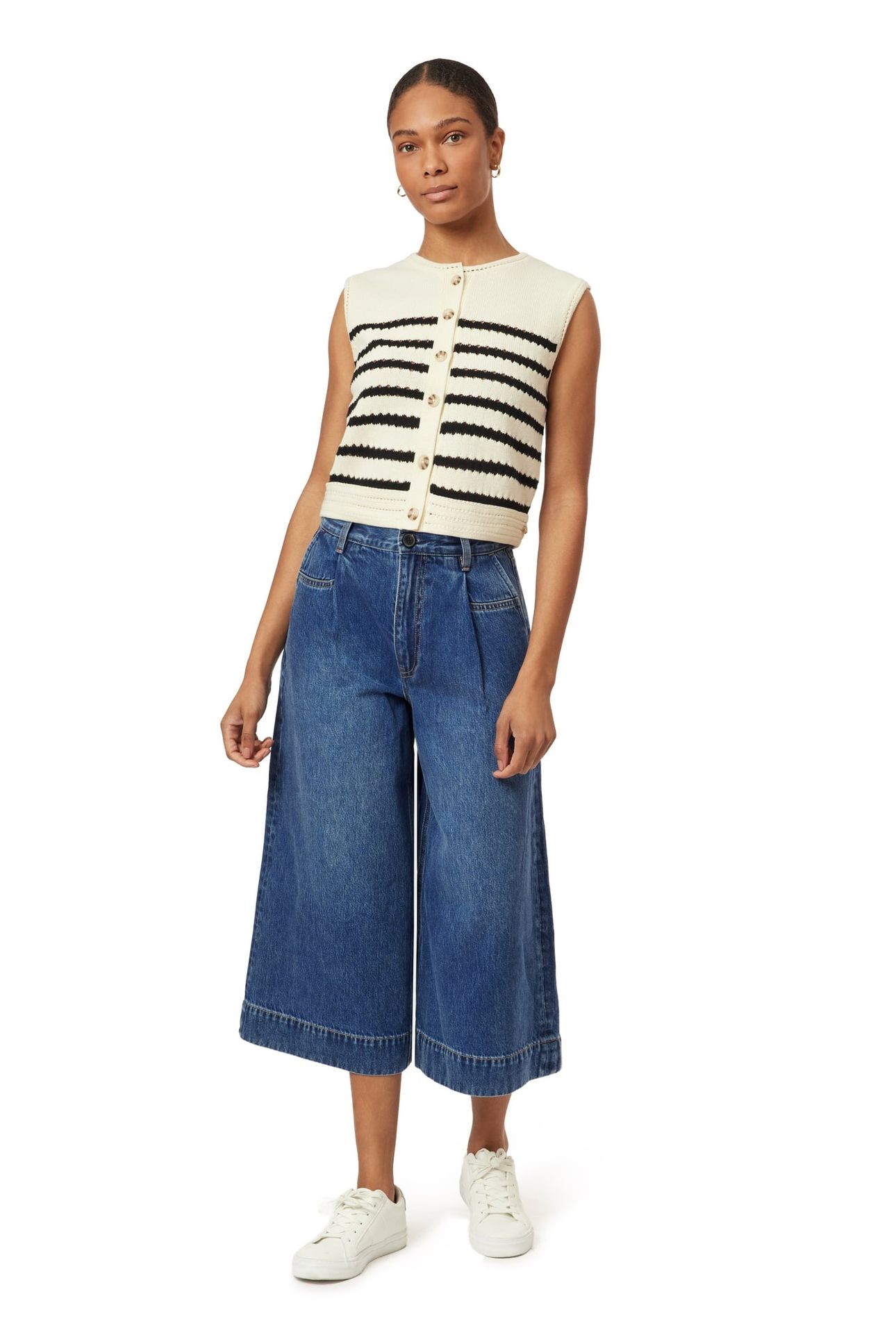 CREW NECK VEST SUGAR SWIZZLE / BLACK NIGHT 1