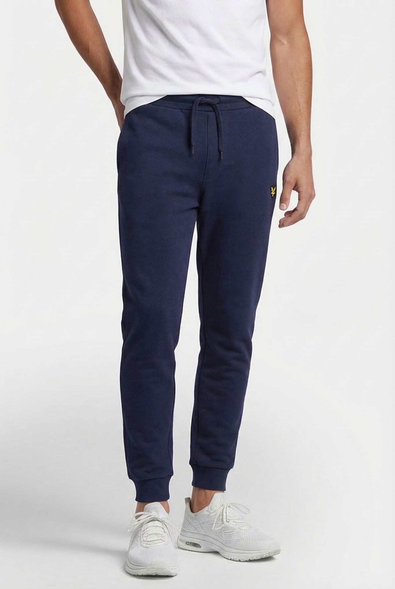 SKINNY FIT COTTON JOGGERS NAVY 1
