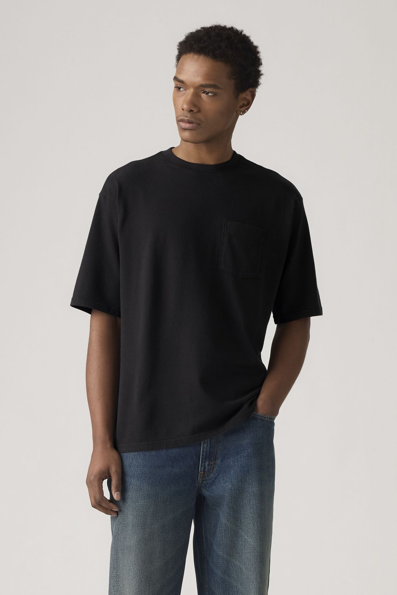 HALF SLEEVE TEE JET BLACK 1