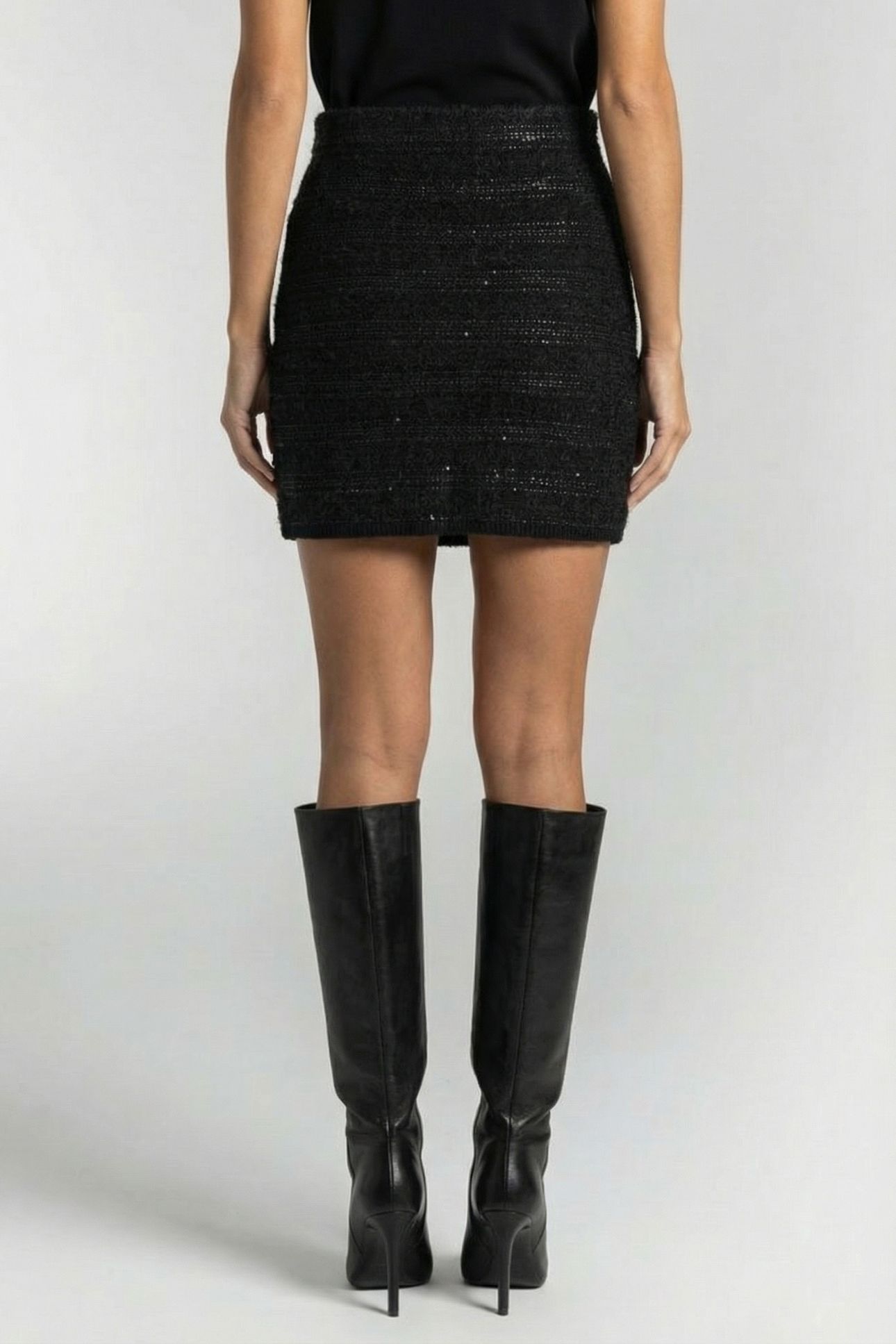 MARCIANO BY GUESS AMELIA A SHAPE SKIRT SWEATER JET BLACK 2