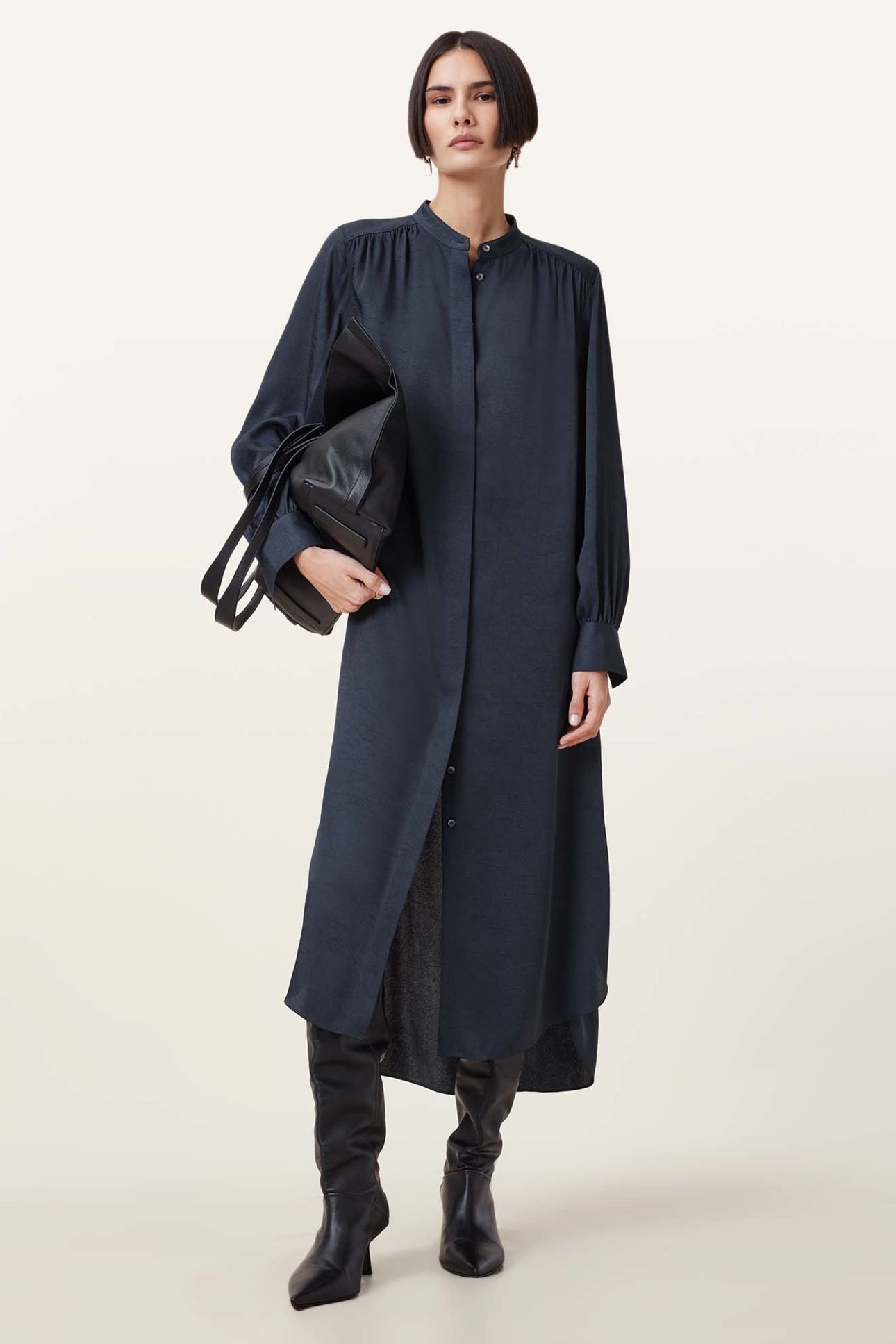 AGGIE SHIRT DRESS DENIM BLUE 1