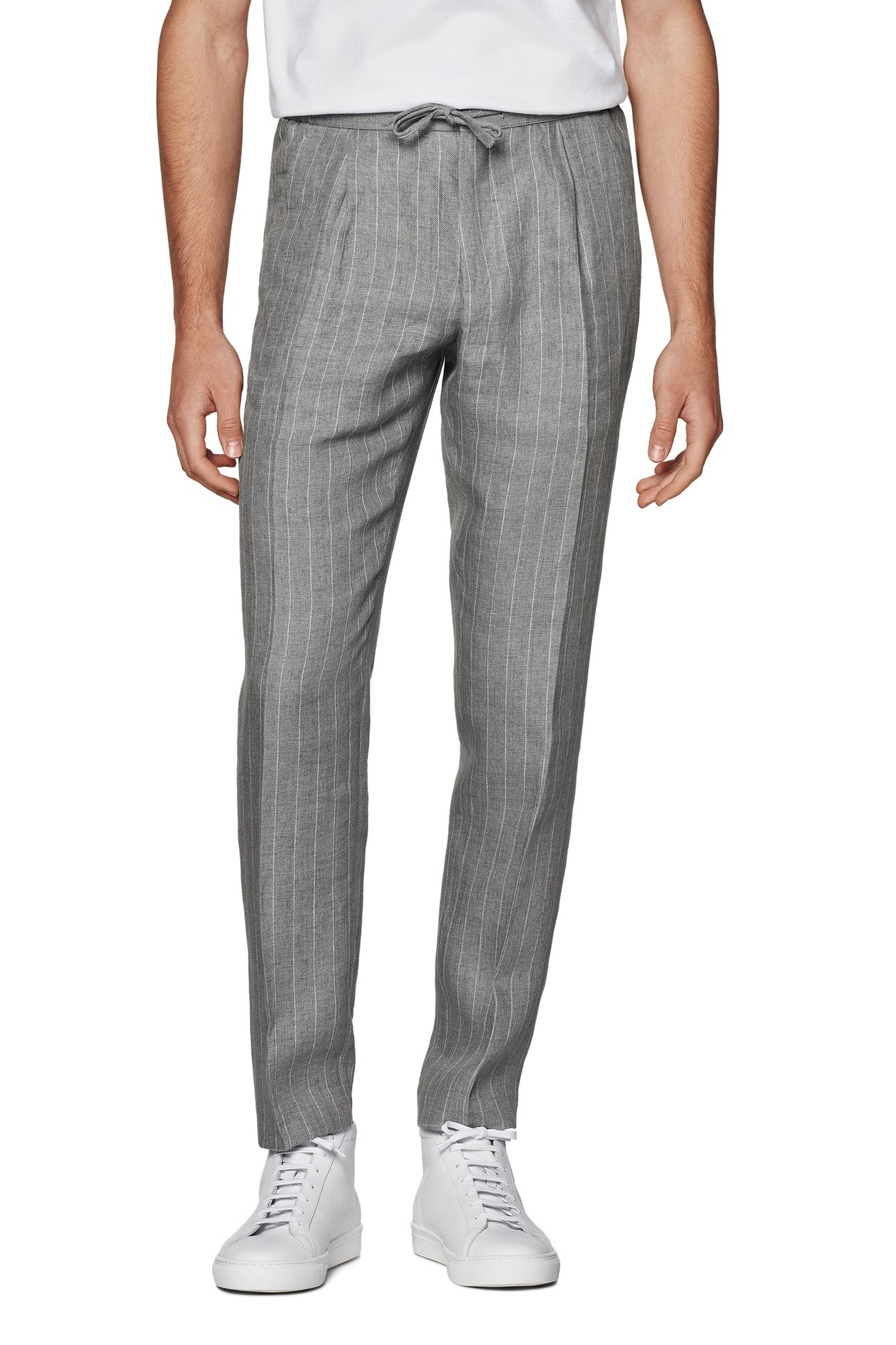 TROUSERS-L.GREY-STRIPE LIGHT GREY 2
