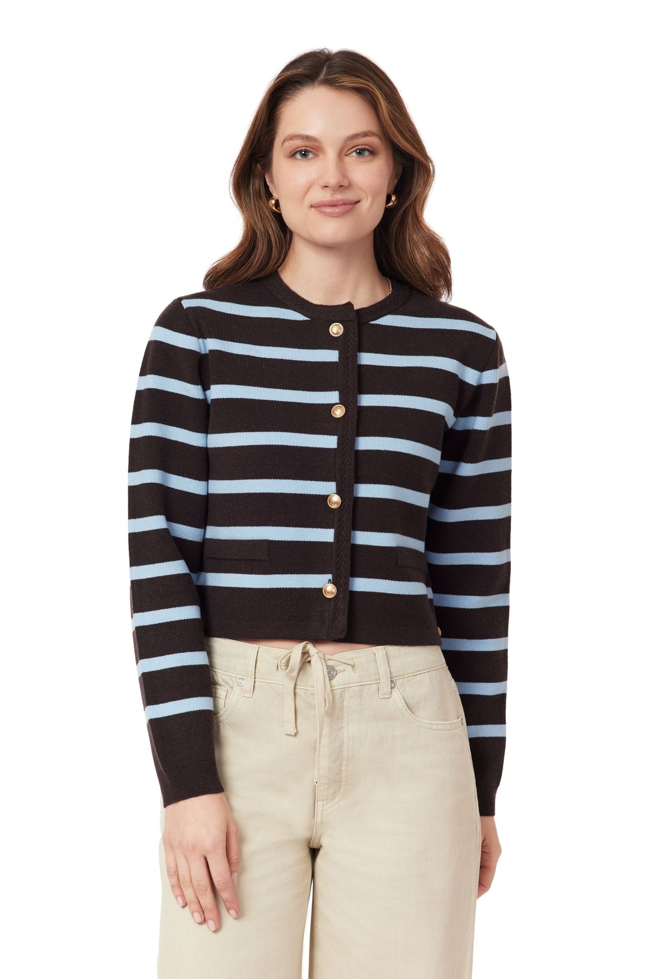 SWEATER HOT FUDGE/CERULEAN 2