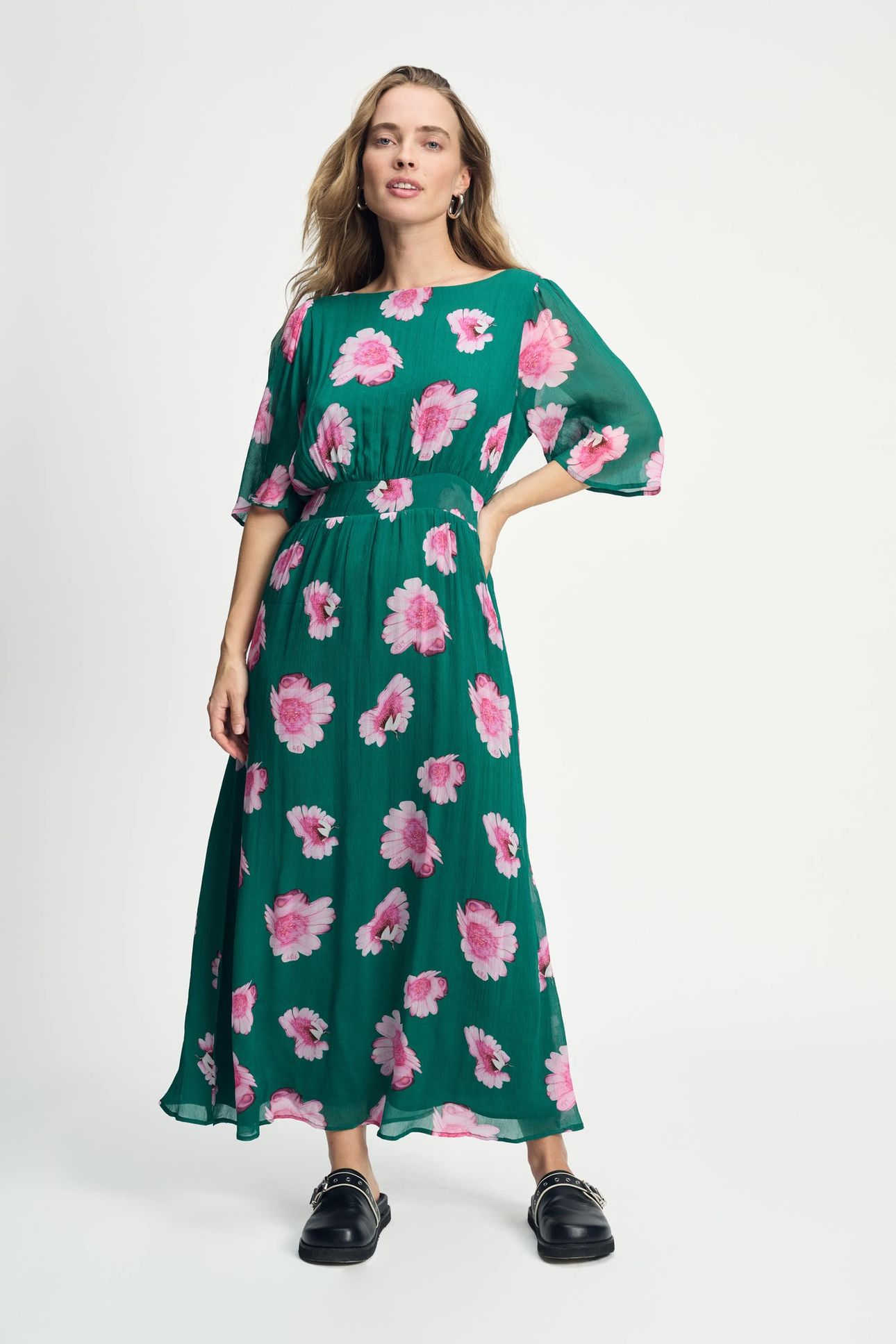 DRESS - MEADOW FLOWERS GREEN 1