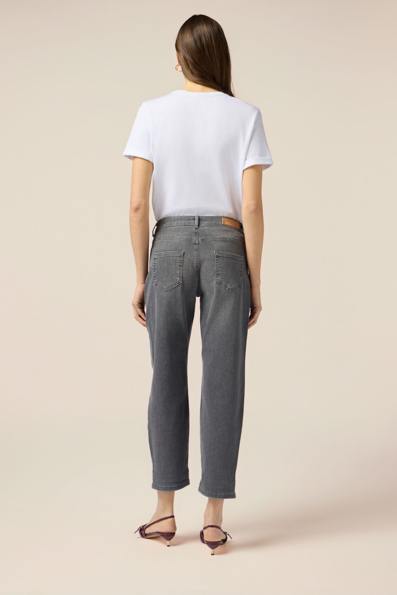 REGULAR JEANS WITH RHINESTONE APPLICATIONS GREY 2