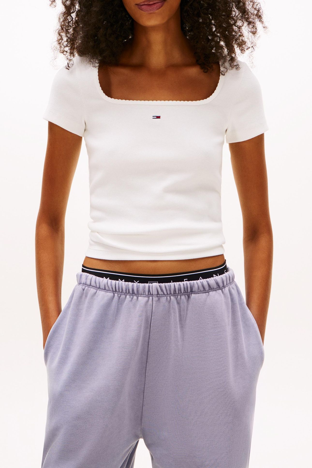 SLIM SOFT RIB T-SHIRT ECRU 1