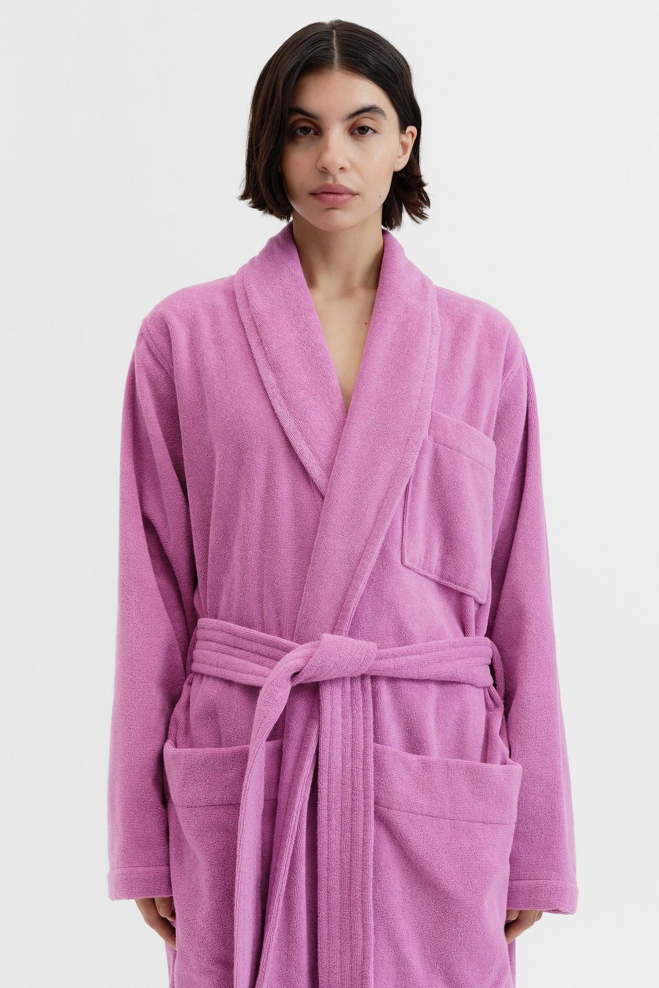 UNISEX CLASSIC BATHROBE MAGENTA 6